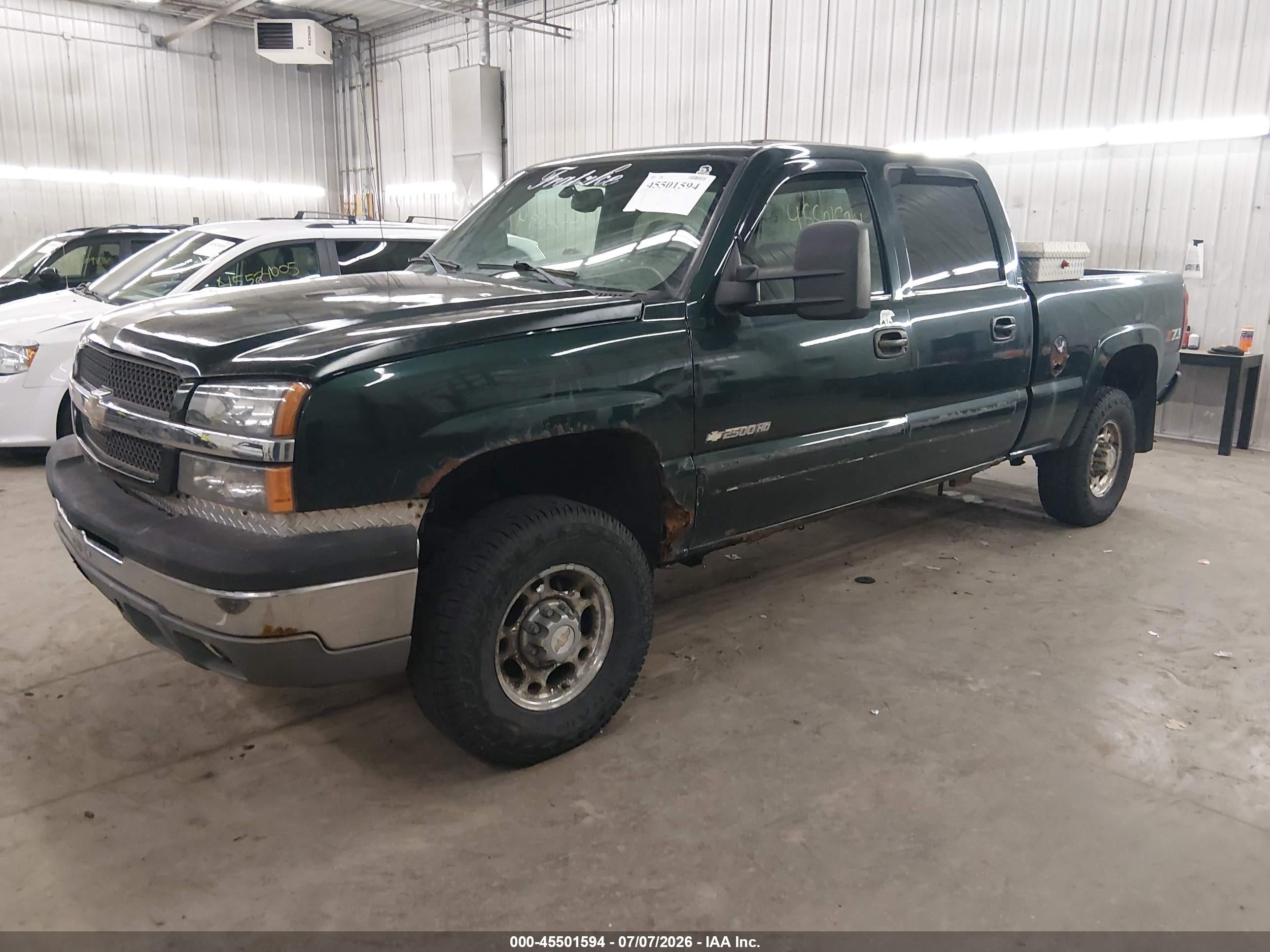 2003 Chevrolet Silverado 2500hd Ls Green vin: 1GCHK23U83F190977
