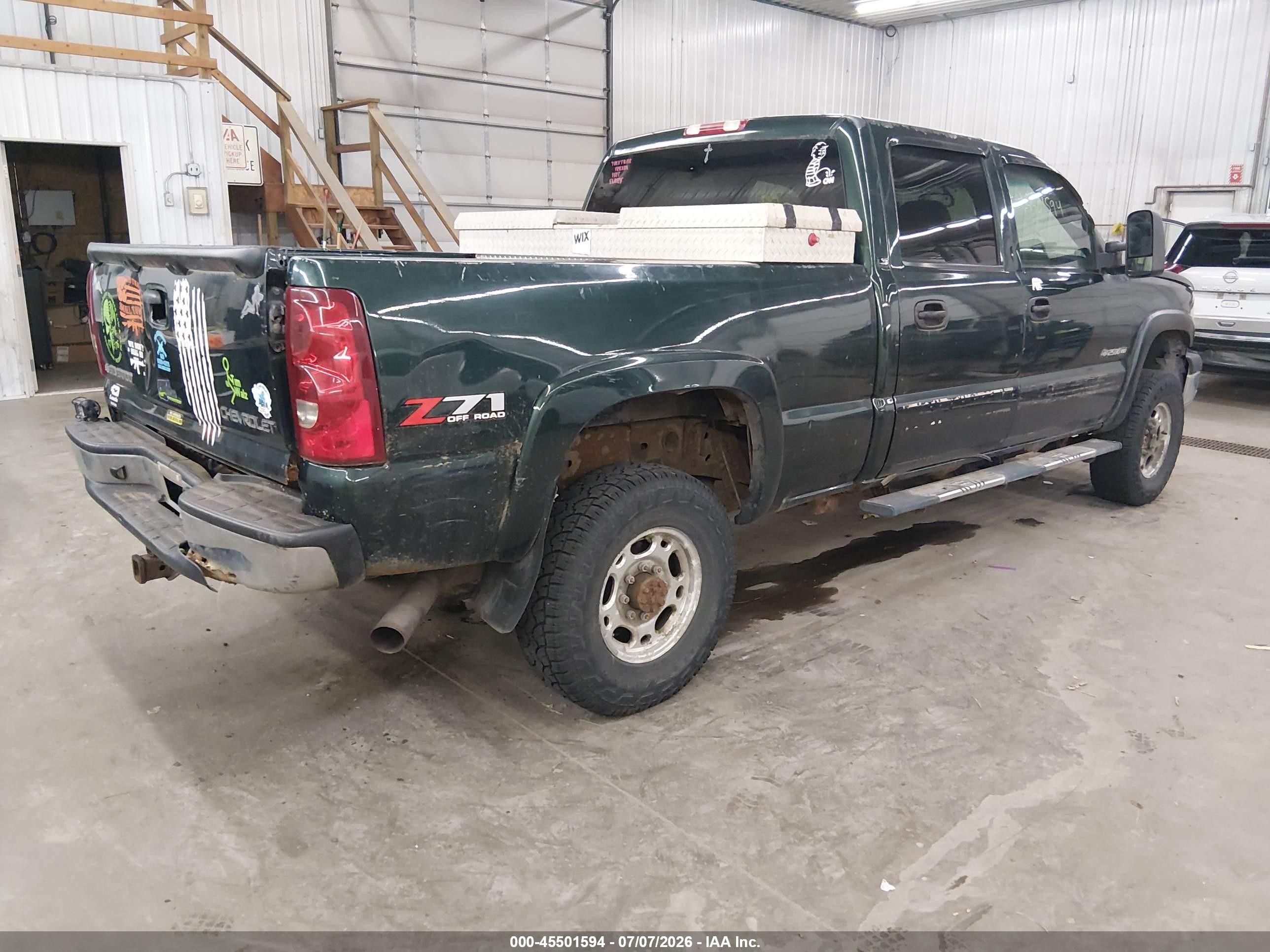 2003 Chevrolet Silverado 2500hd Ls Green vin: 1GCHK23U83F190977