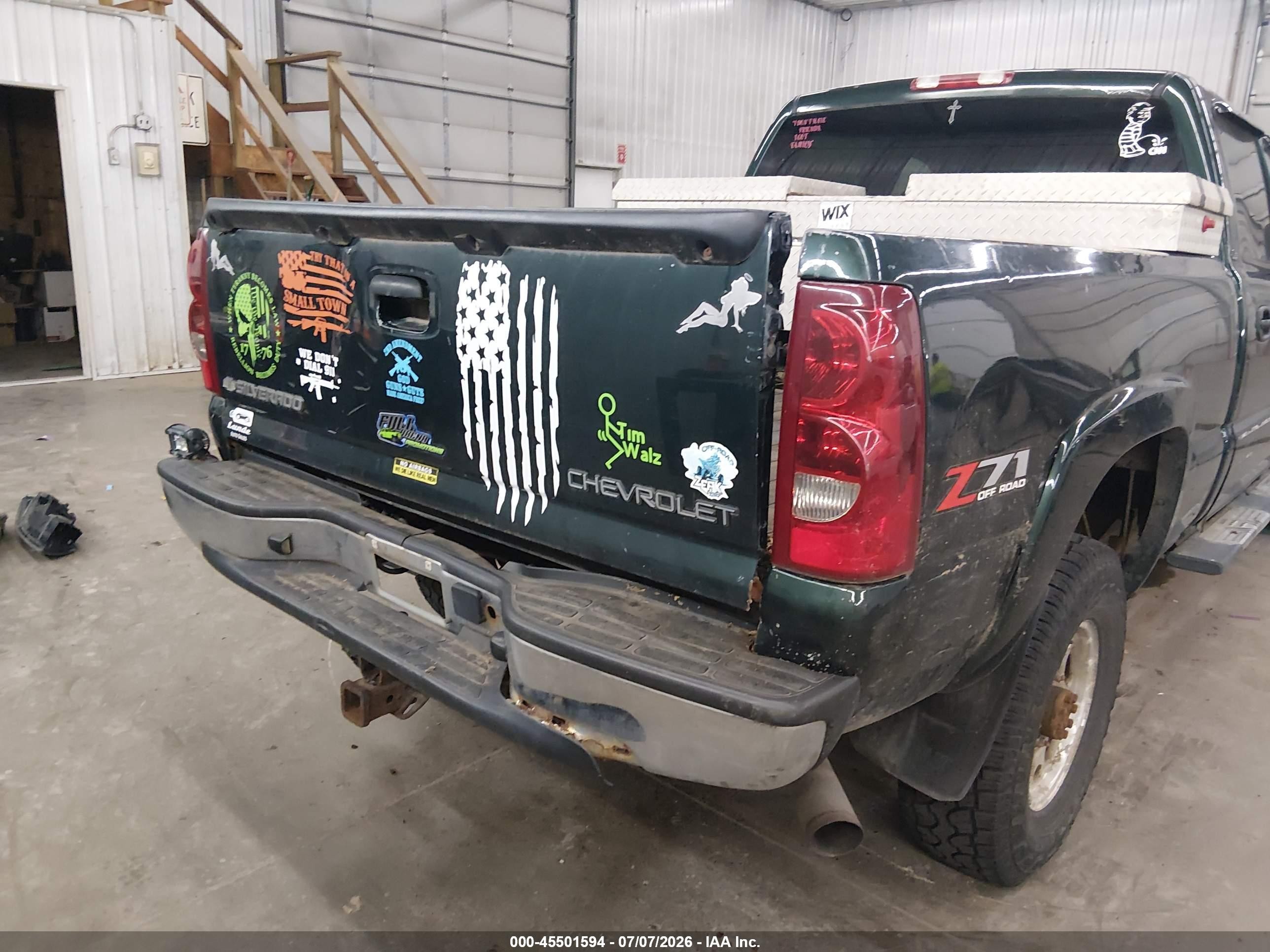 2003 Chevrolet Silverado 2500hd Ls Green vin: 1GCHK23U83F190977