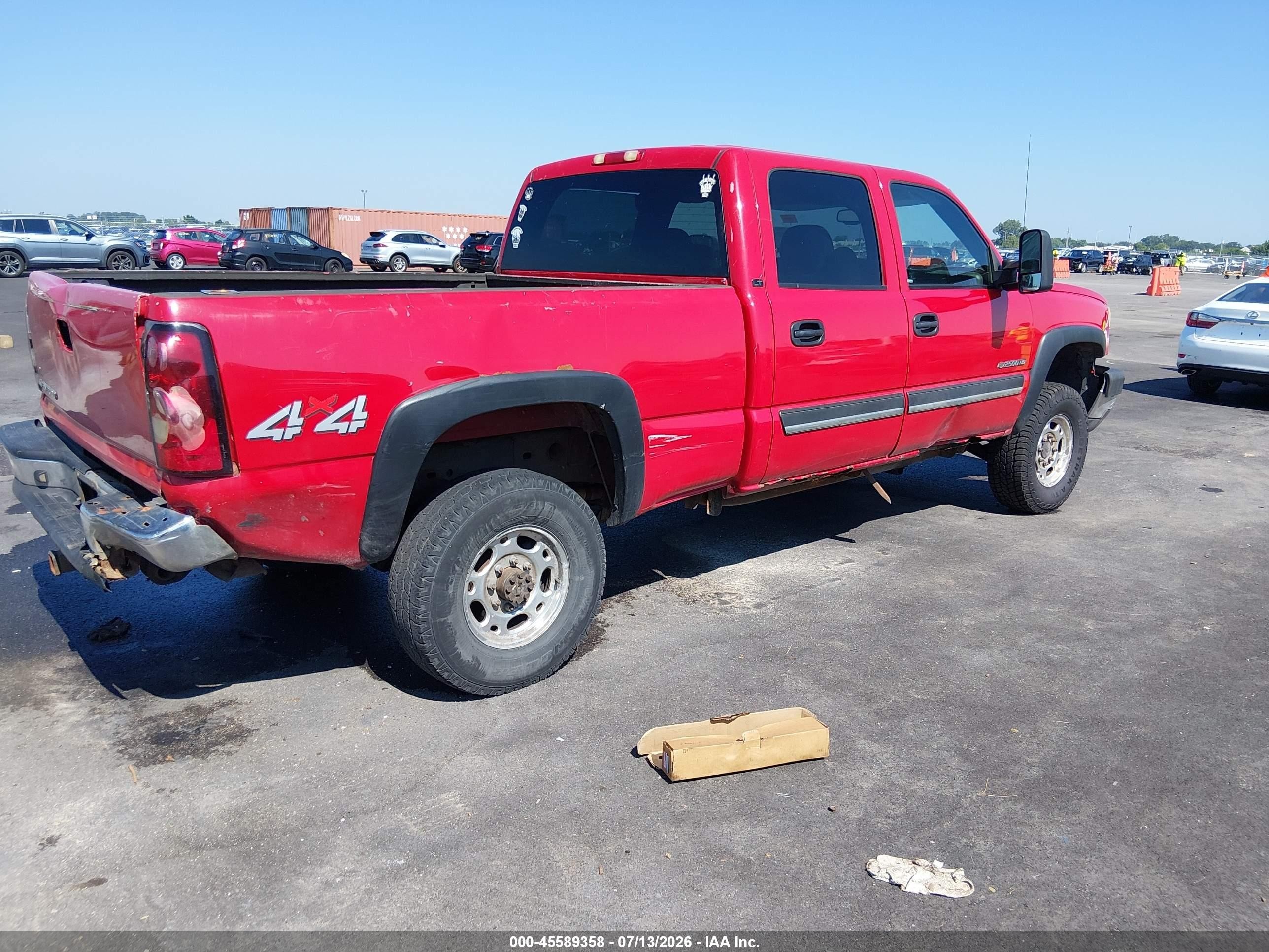2006 Chevrolet Silverado 2500hd Lt2 Red vin: 1GCHK23U86F185234