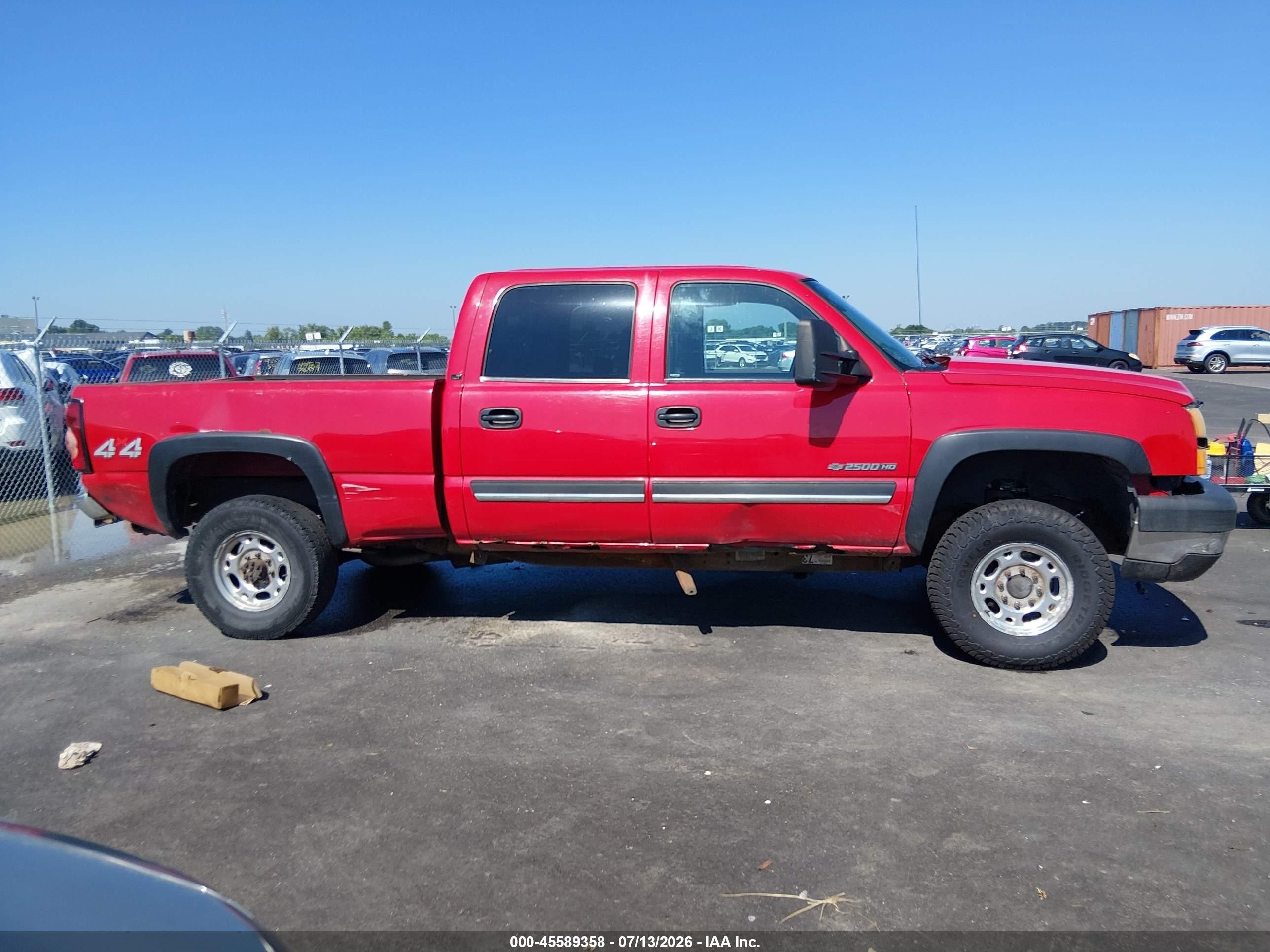 2006 Chevrolet Silverado 2500hd Lt2 Red vin: 1GCHK23U86F185234