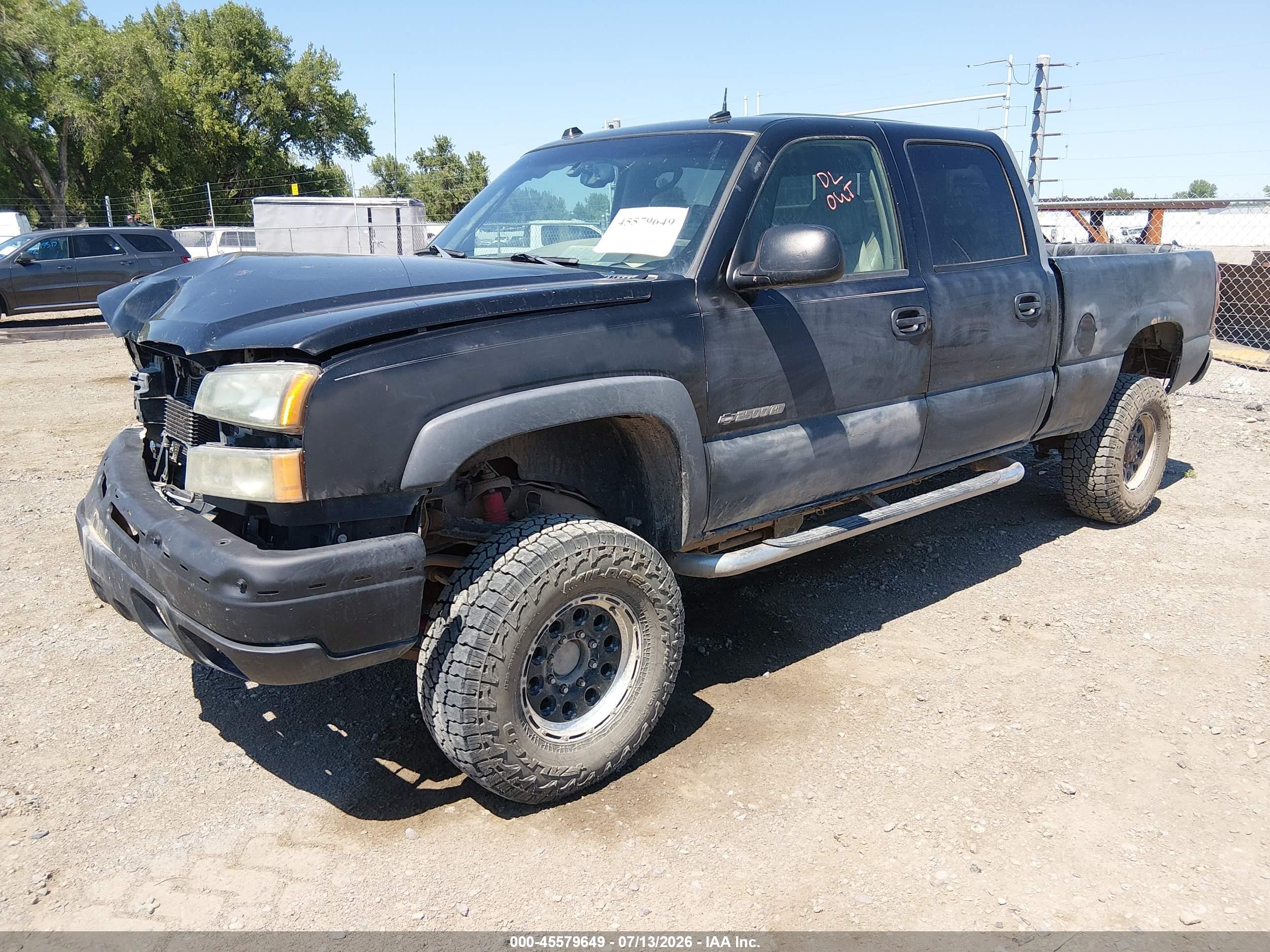 2004 Chevrolet Silverado 2500hd Lt Black vin: 1GCHK23U94F107140