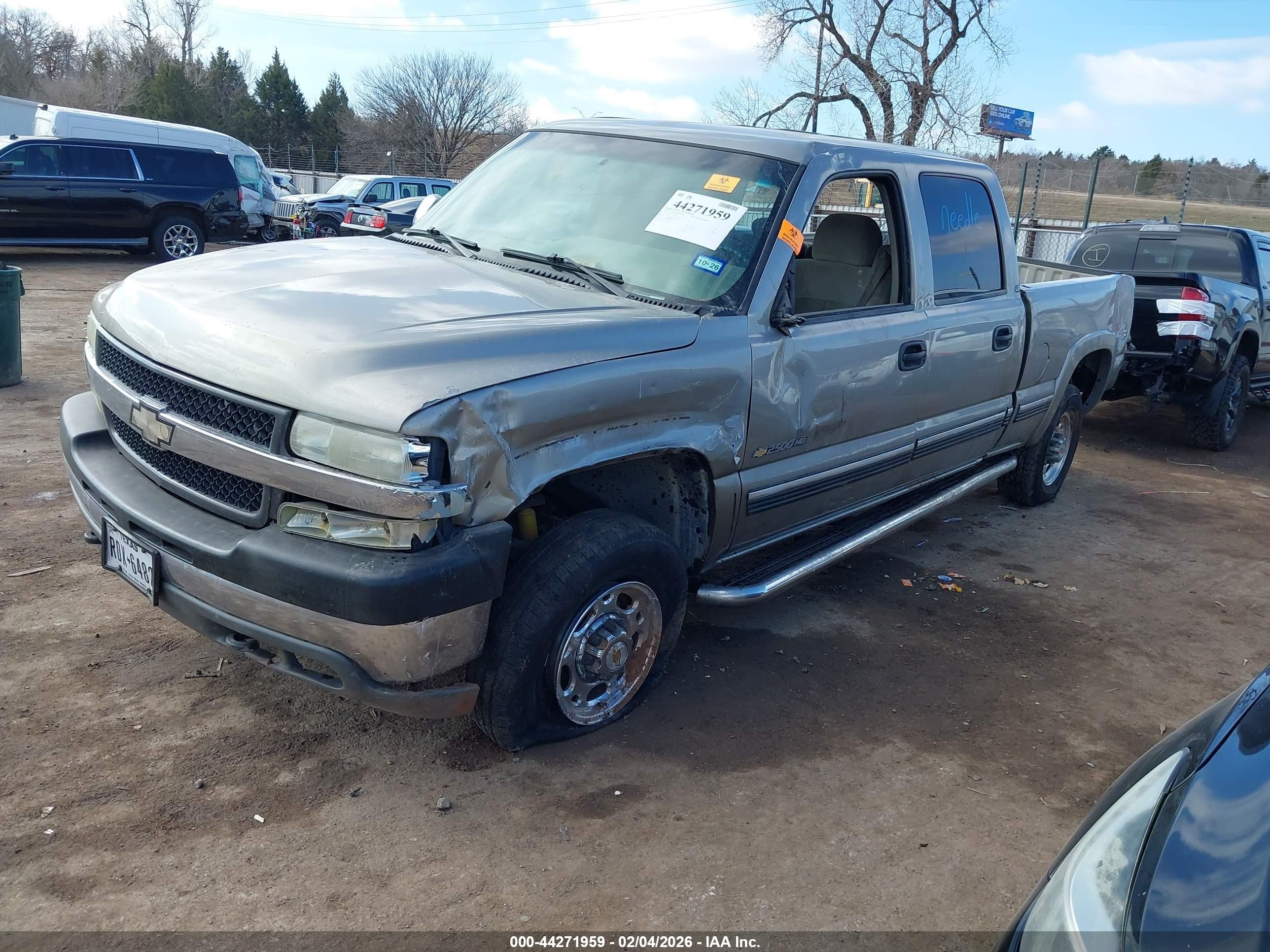 2001 Chevrolet Silverado 2500hd Ls Tan vin: 1GCHK23UX1F168928