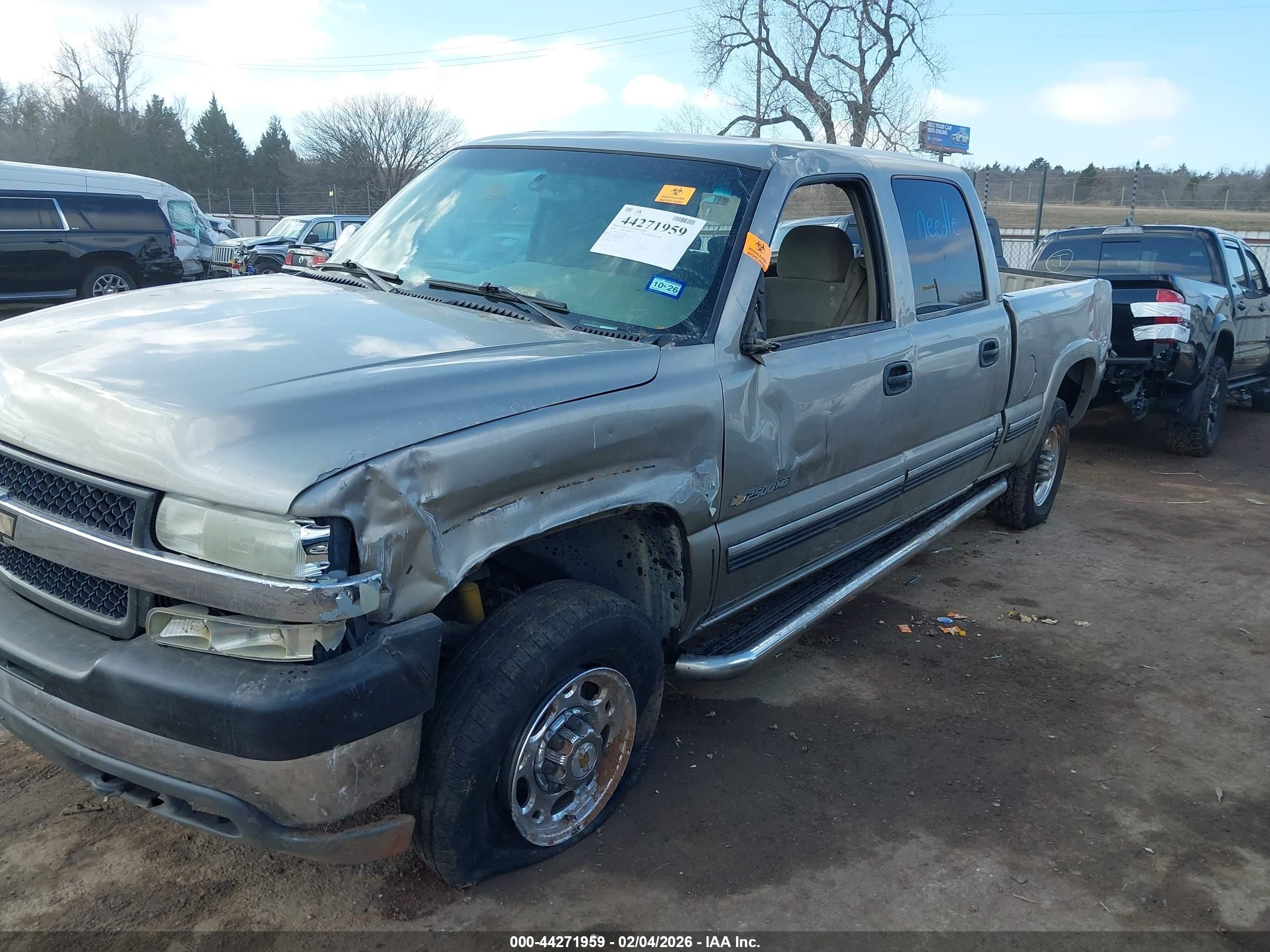2001 Chevrolet Silverado 2500hd Ls Tan vin: 1GCHK23UX1F168928