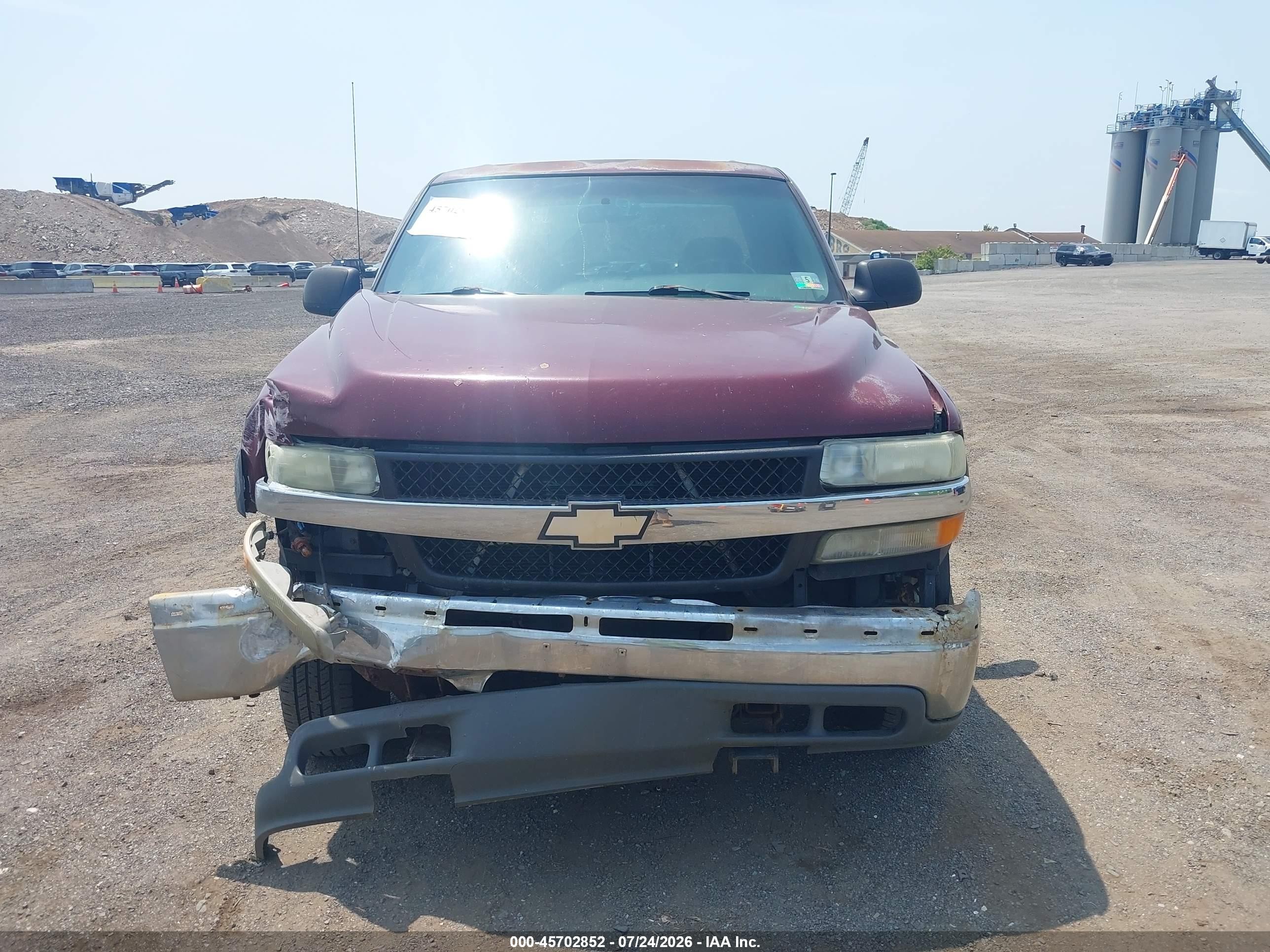 2002 Chevrolet Silverado 2500hd Ls Burgundy vin: 1GCHK23UX2F199260