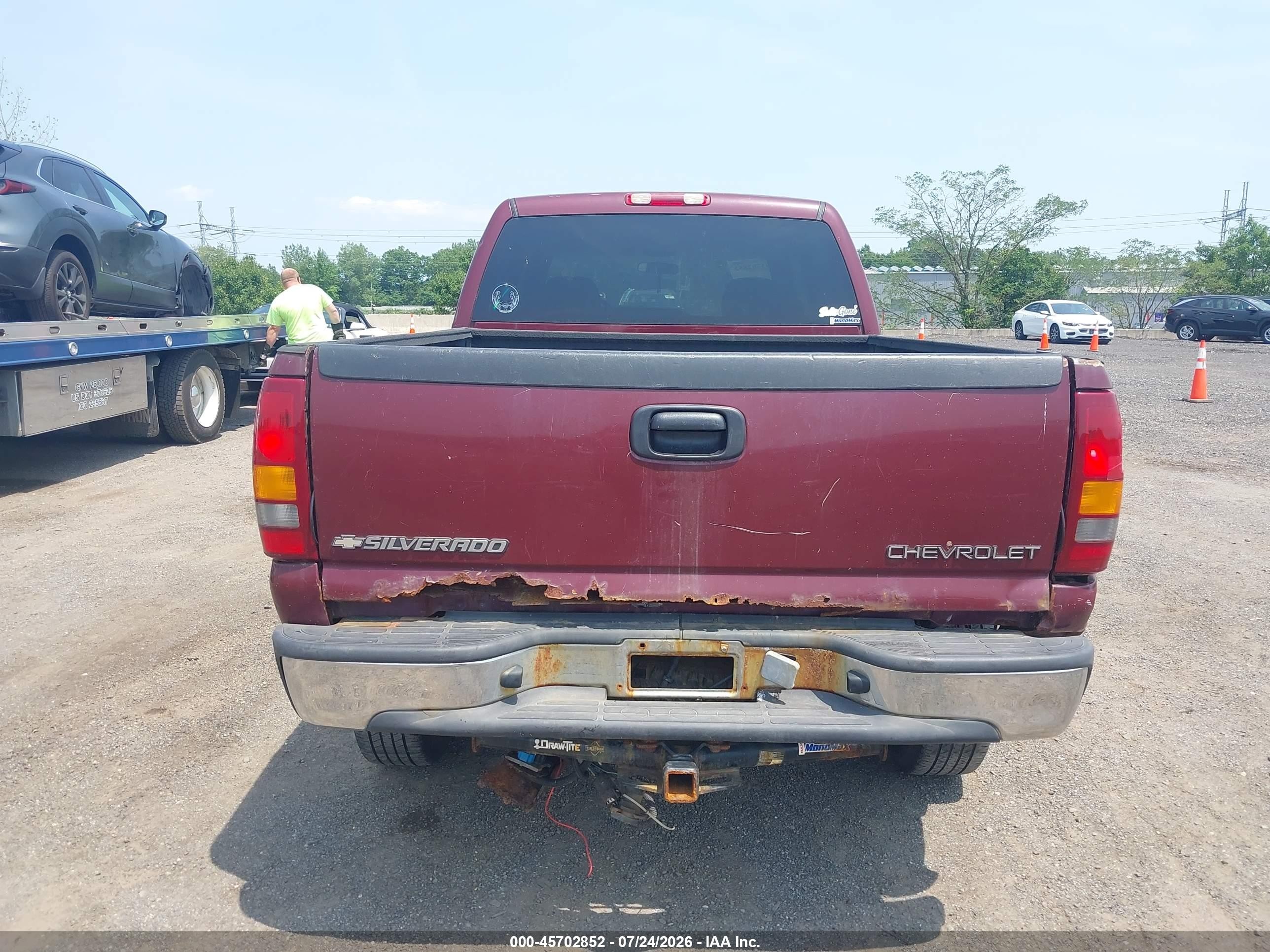 2002 Chevrolet Silverado 2500hd Ls Burgundy vin: 1GCHK23UX2F199260