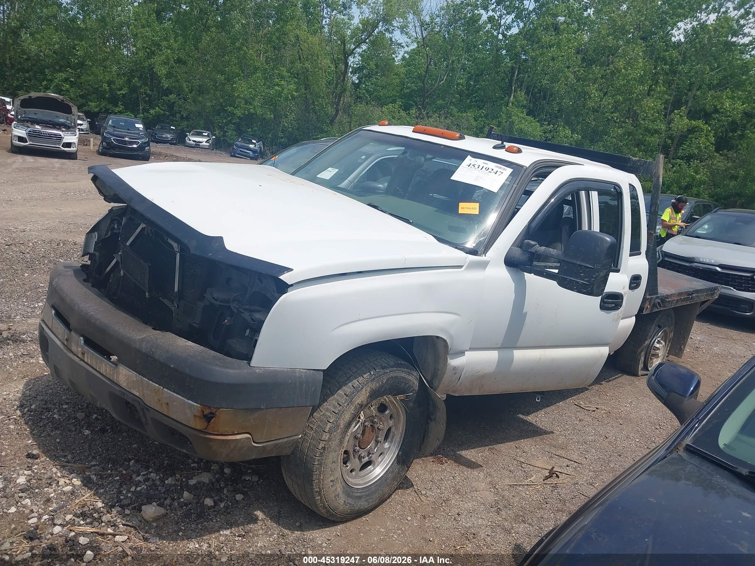 2003 Chevrolet Silverado 2500hd Lt White vin: 1GCHK23UX3F236146