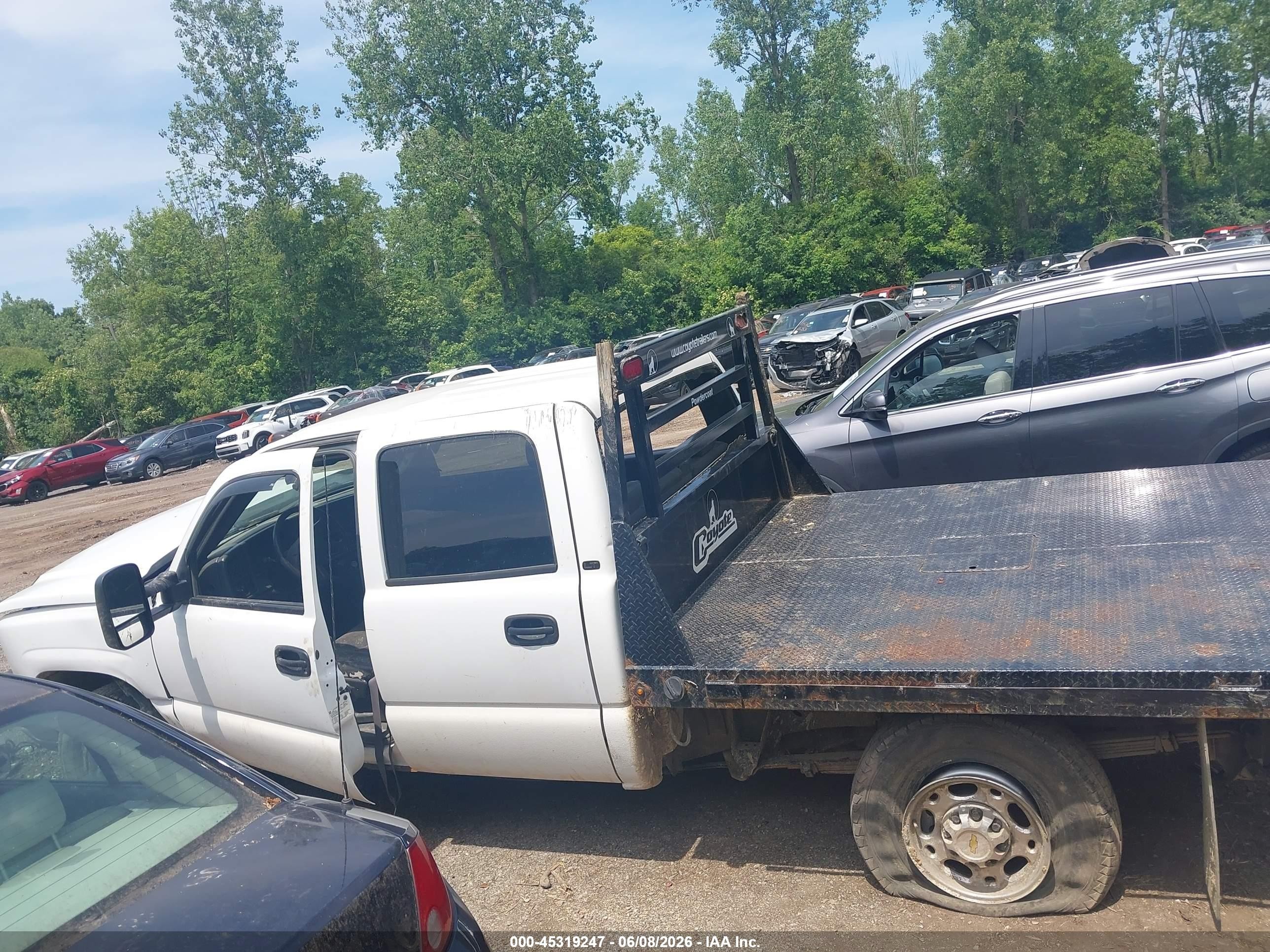 2003 Chevrolet Silverado 2500hd Lt White vin: 1GCHK23UX3F236146