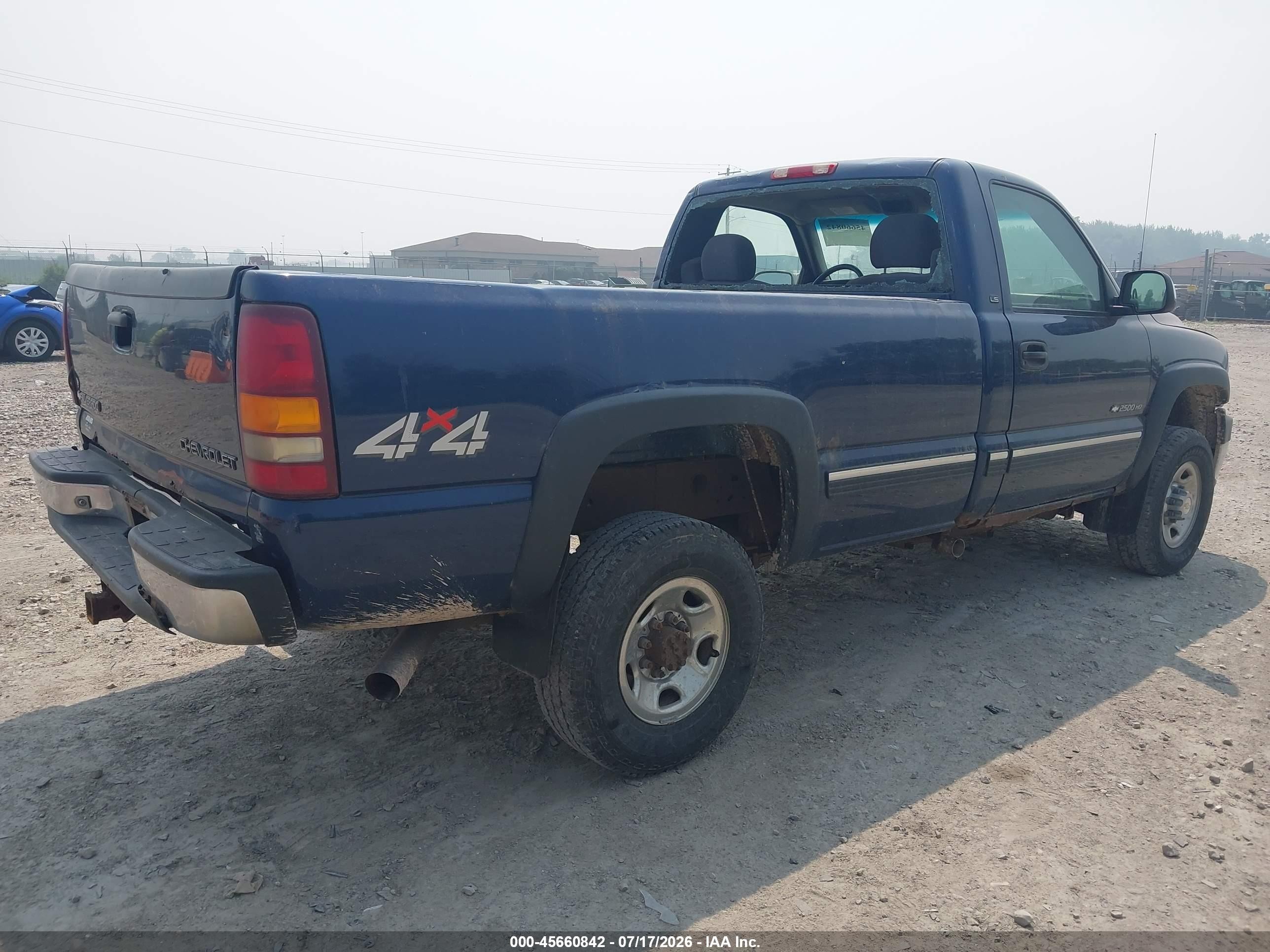 2002 Chevrolet Silverado 2500hd Ls Dark Blue vin: 1GCHK24U42Z213828