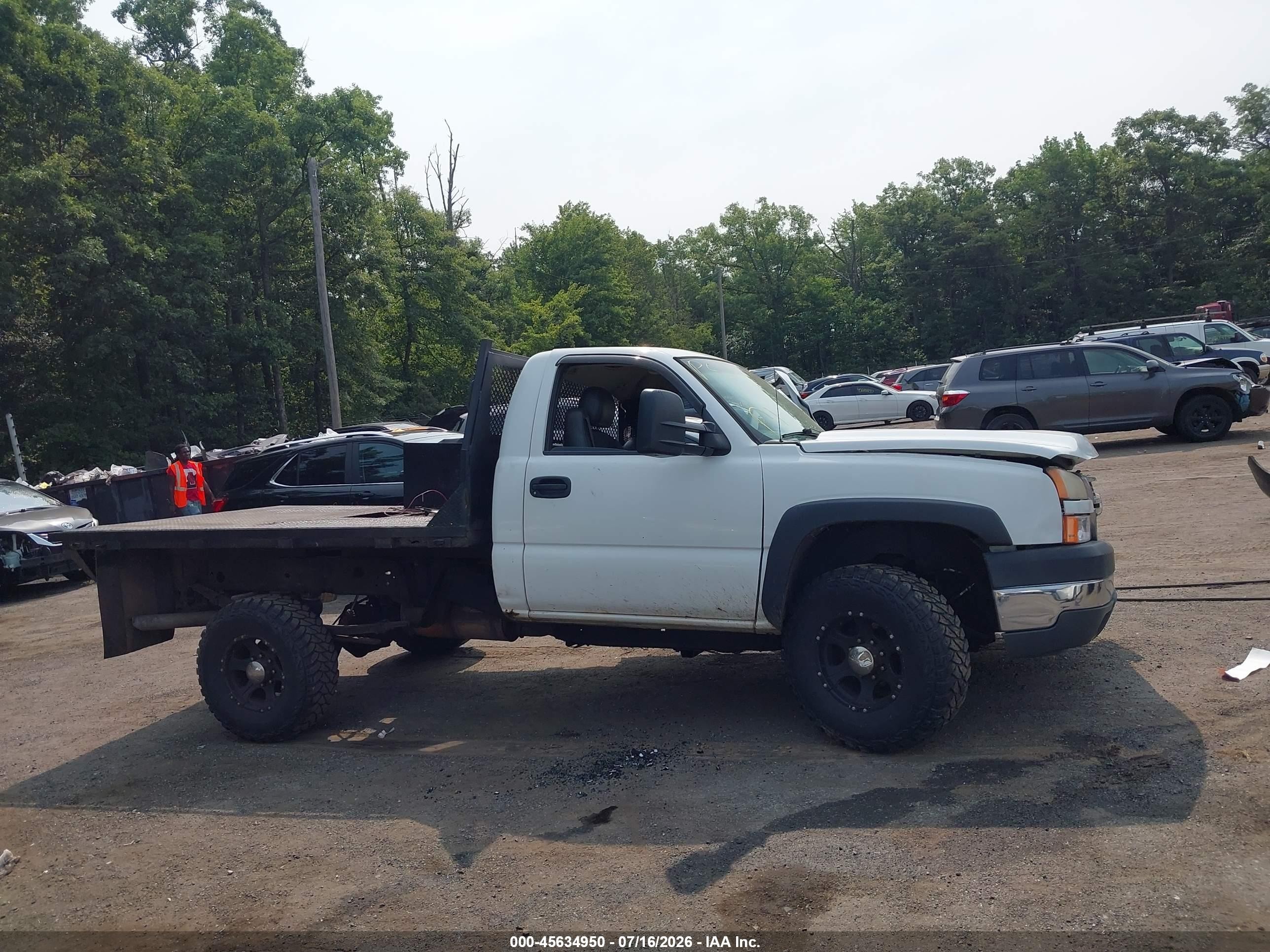 2007 Chevrolet Silverado 2500hd Classic Work Truck White vin: 1GCHK24U67E109372