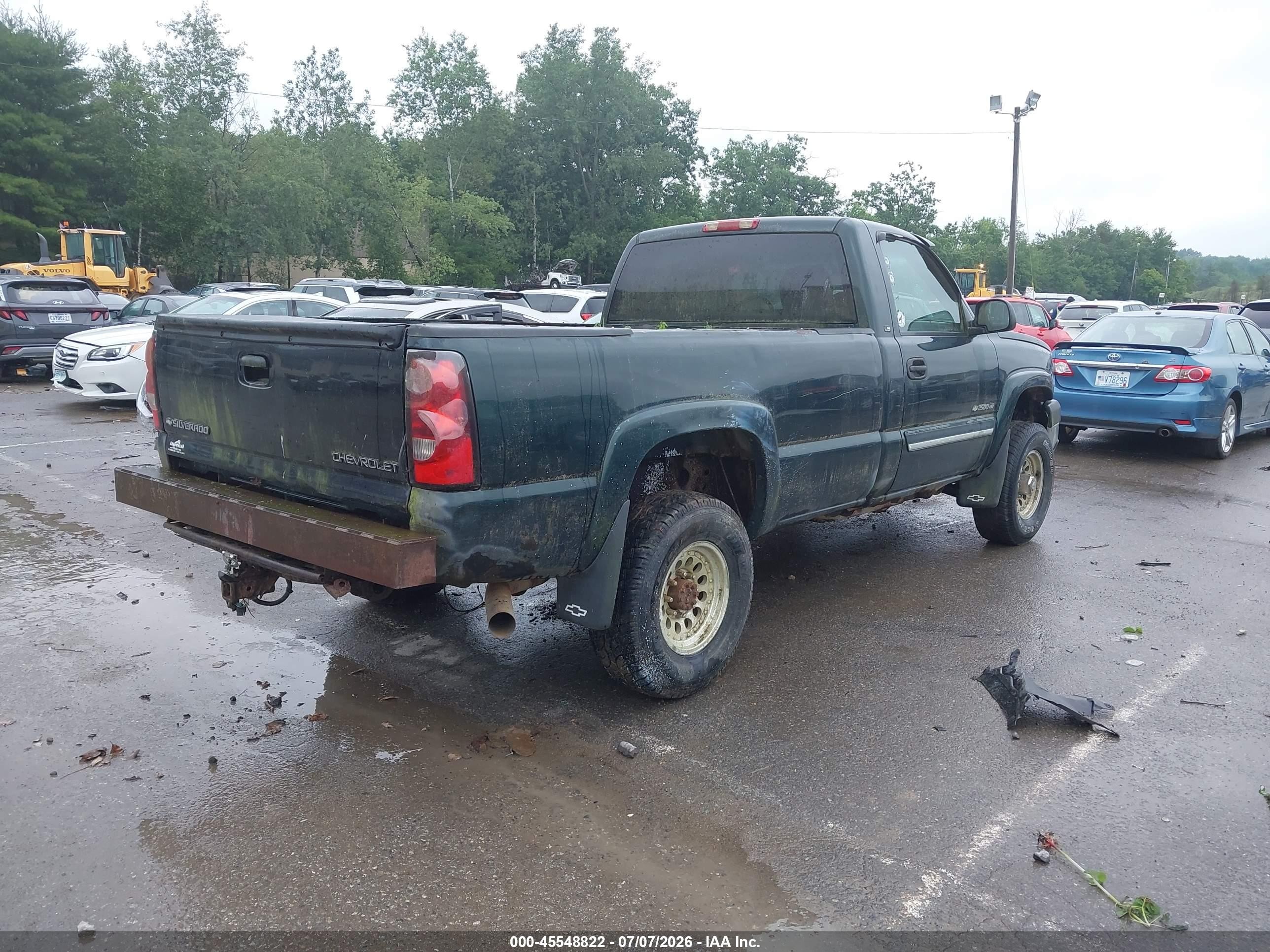 2005 Chevrolet Silverado 2500hd Ls Green vin: 1GCHK24UX5E296340