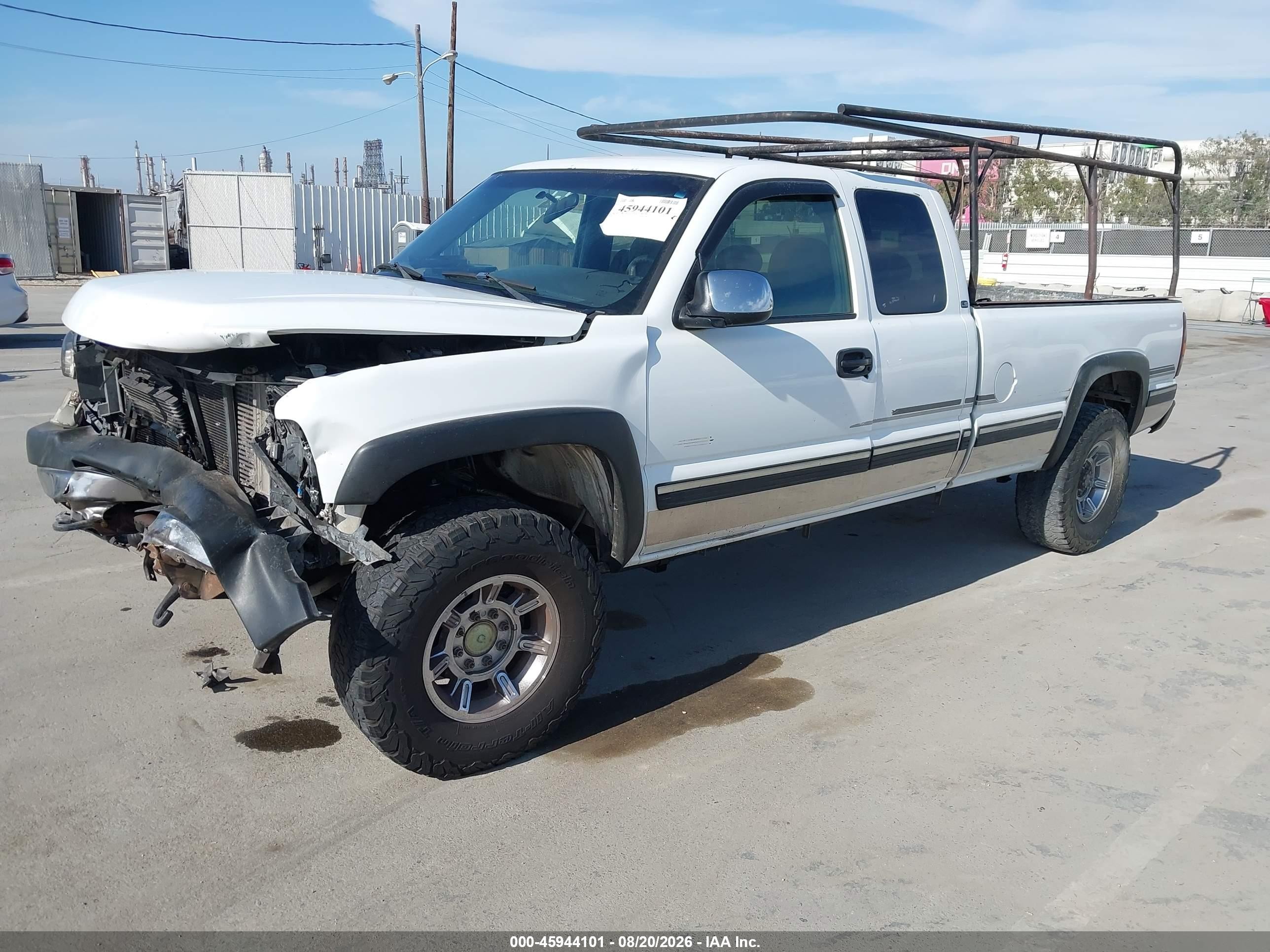 2001 Chevrolet Silverado 2500hd Ls White vin: 1GCHK29161E229209