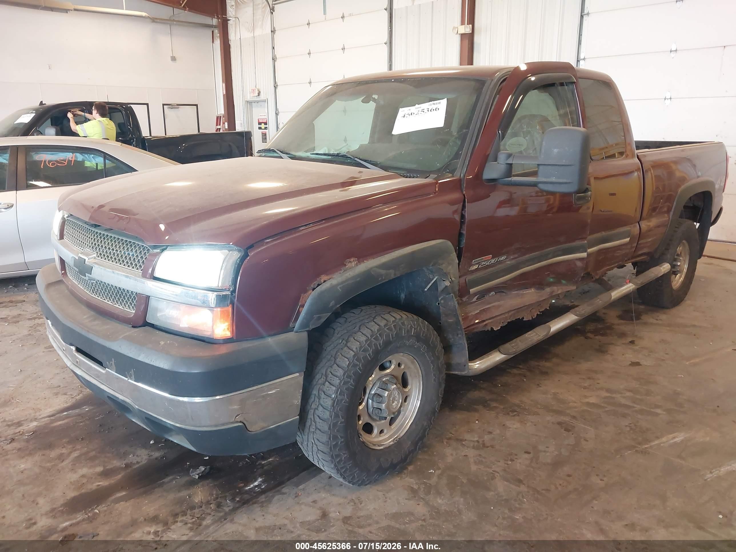 2003 Chevrolet Silverado 2500hd Ls Burgundy vin: 1GCHK29193E369130
