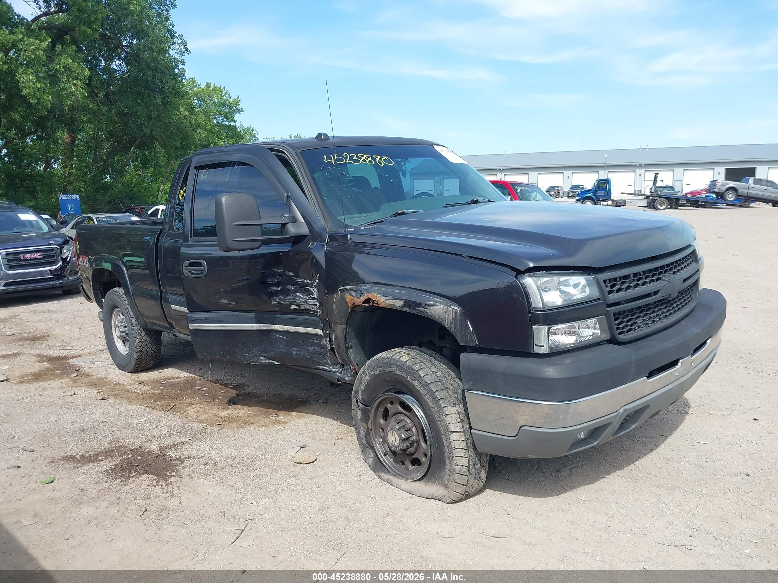 2005 Chevrolet Silverado 2500hd Ls Gray vin: 1GCHK29255E295801