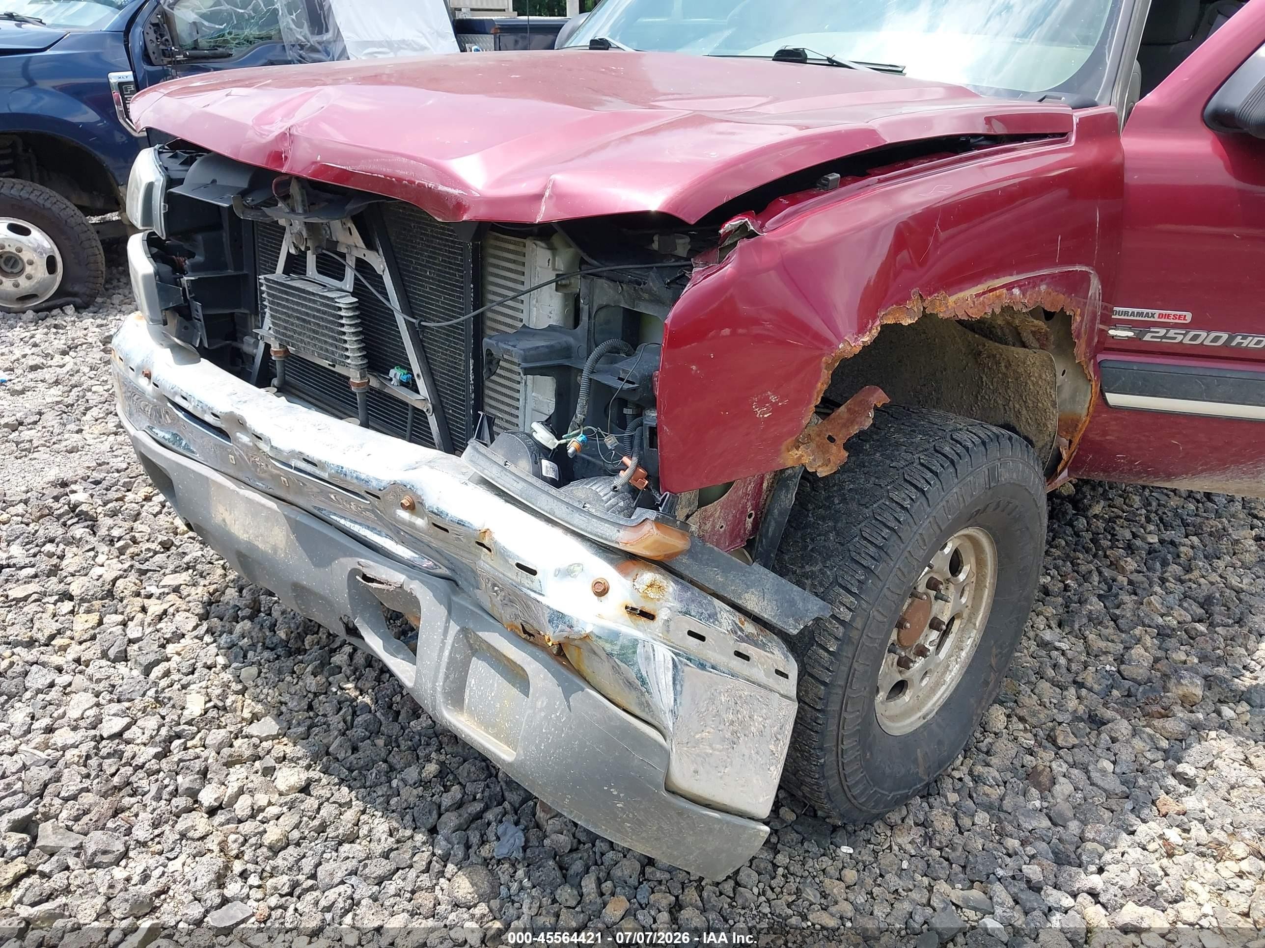 2004 Chevrolet Silverado 2500hd Ls Red vin: 1GCHK29274E396126