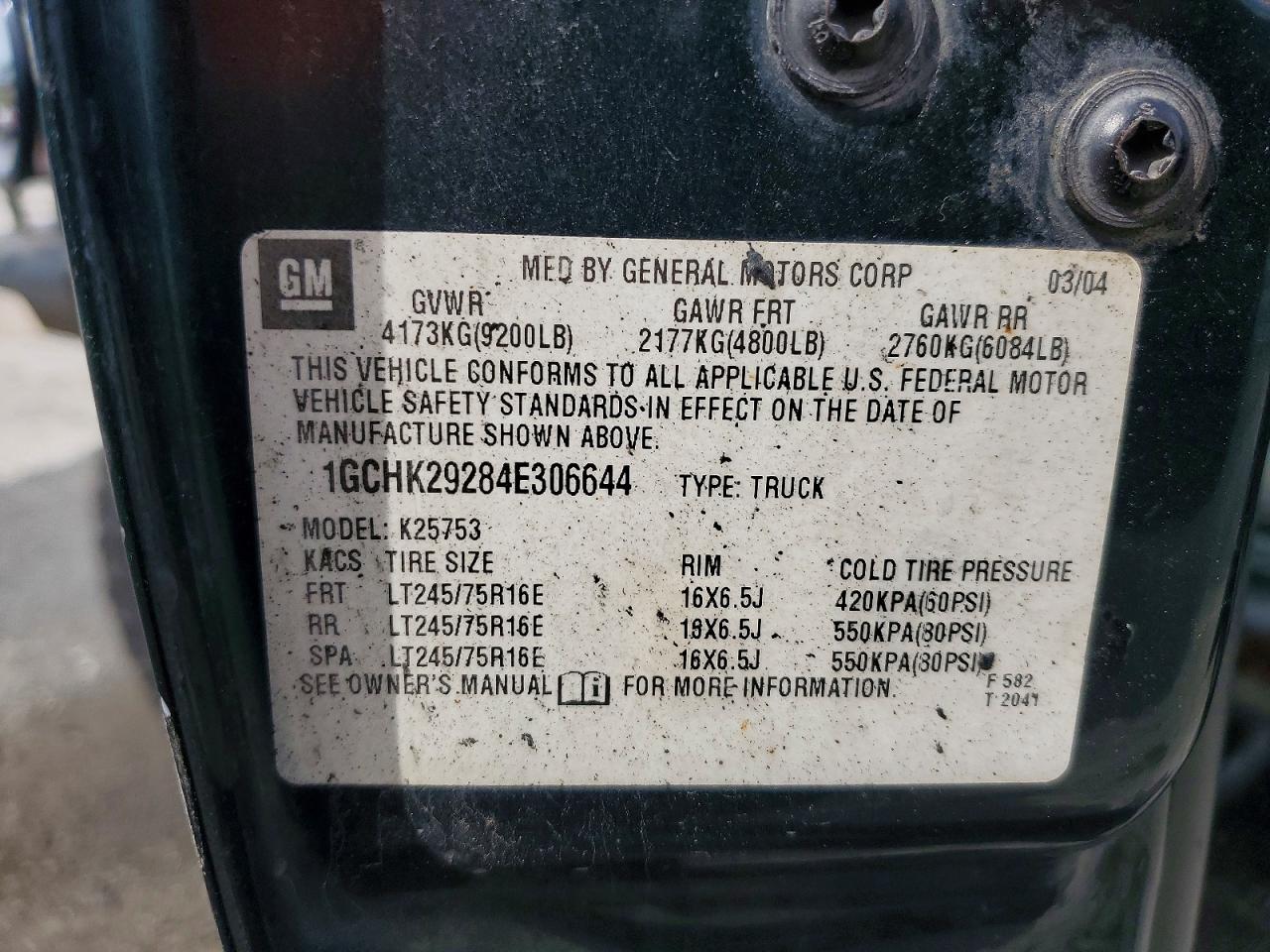 2004 Chevrolet Silverado K2500 Heavy Duty Green vin: 1GCHK29284E306644