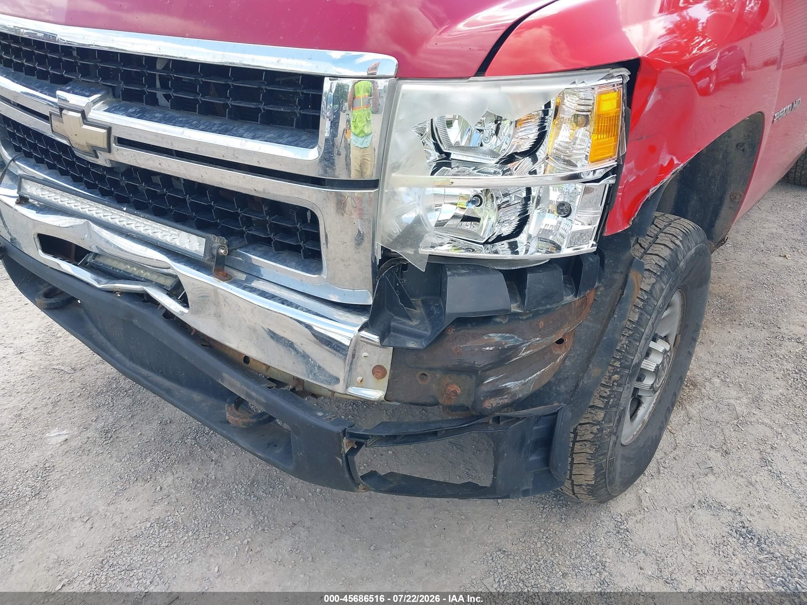 2008 Chevrolet Silverado 2500hd Work Truck Red vin: 1GCHK29658E182518