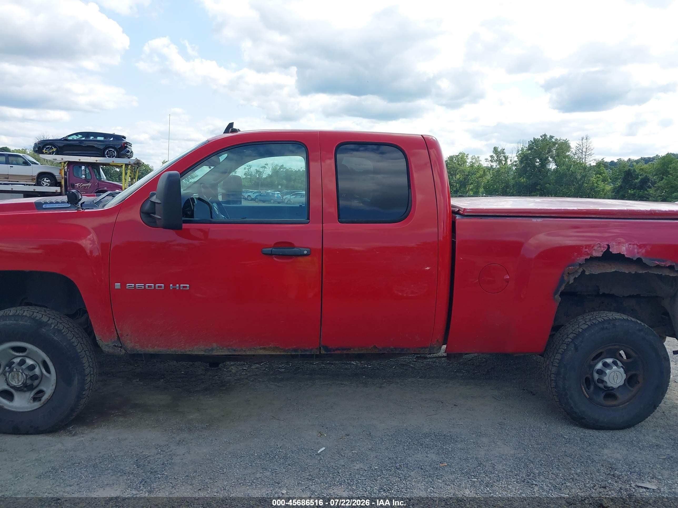 2008 Chevrolet Silverado 2500hd Work Truck Red vin: 1GCHK29658E182518