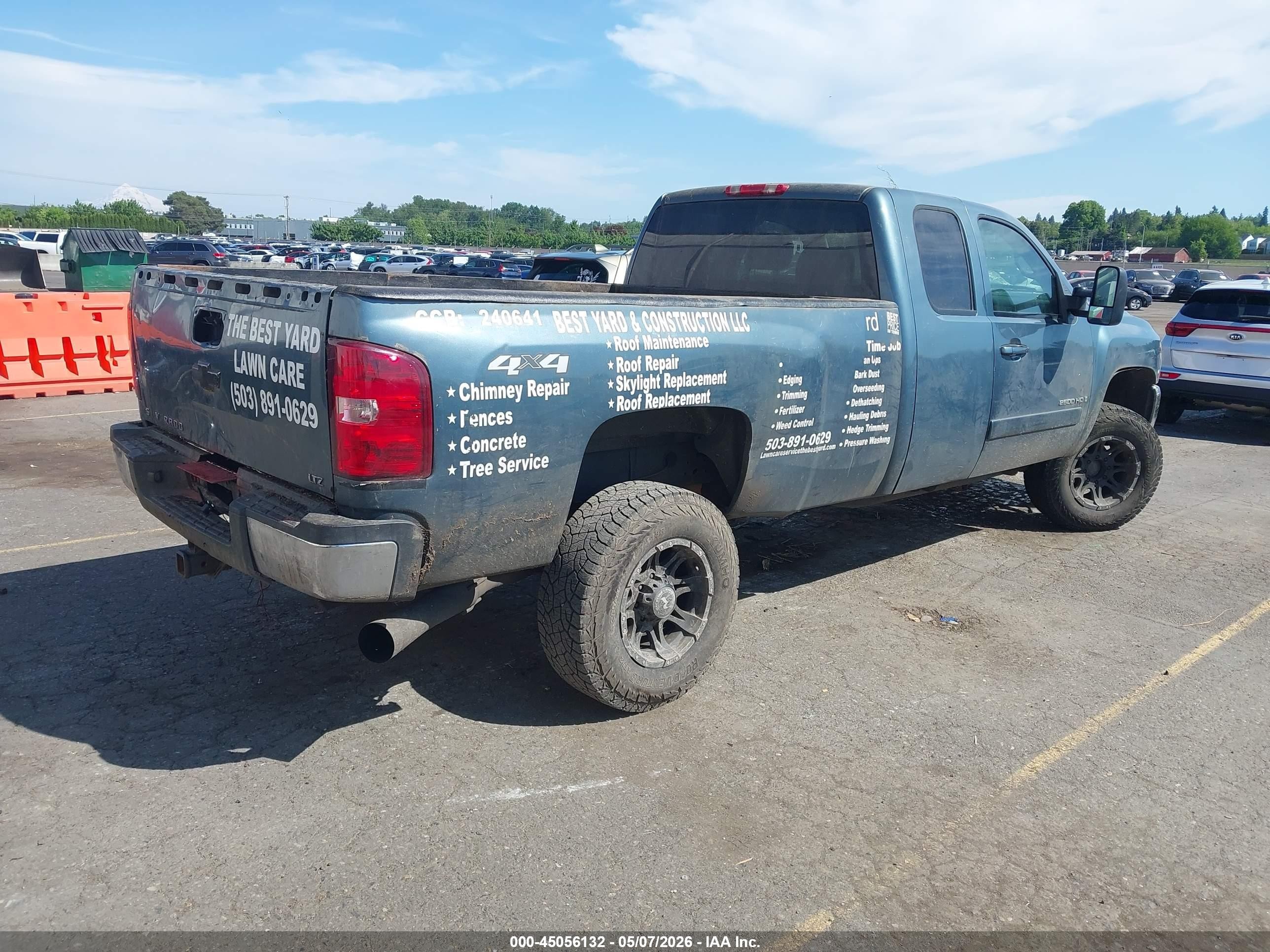 2007 Chevrolet Silverado 2500hd Ltz Light Blue vin: 1GCHK29697E603042