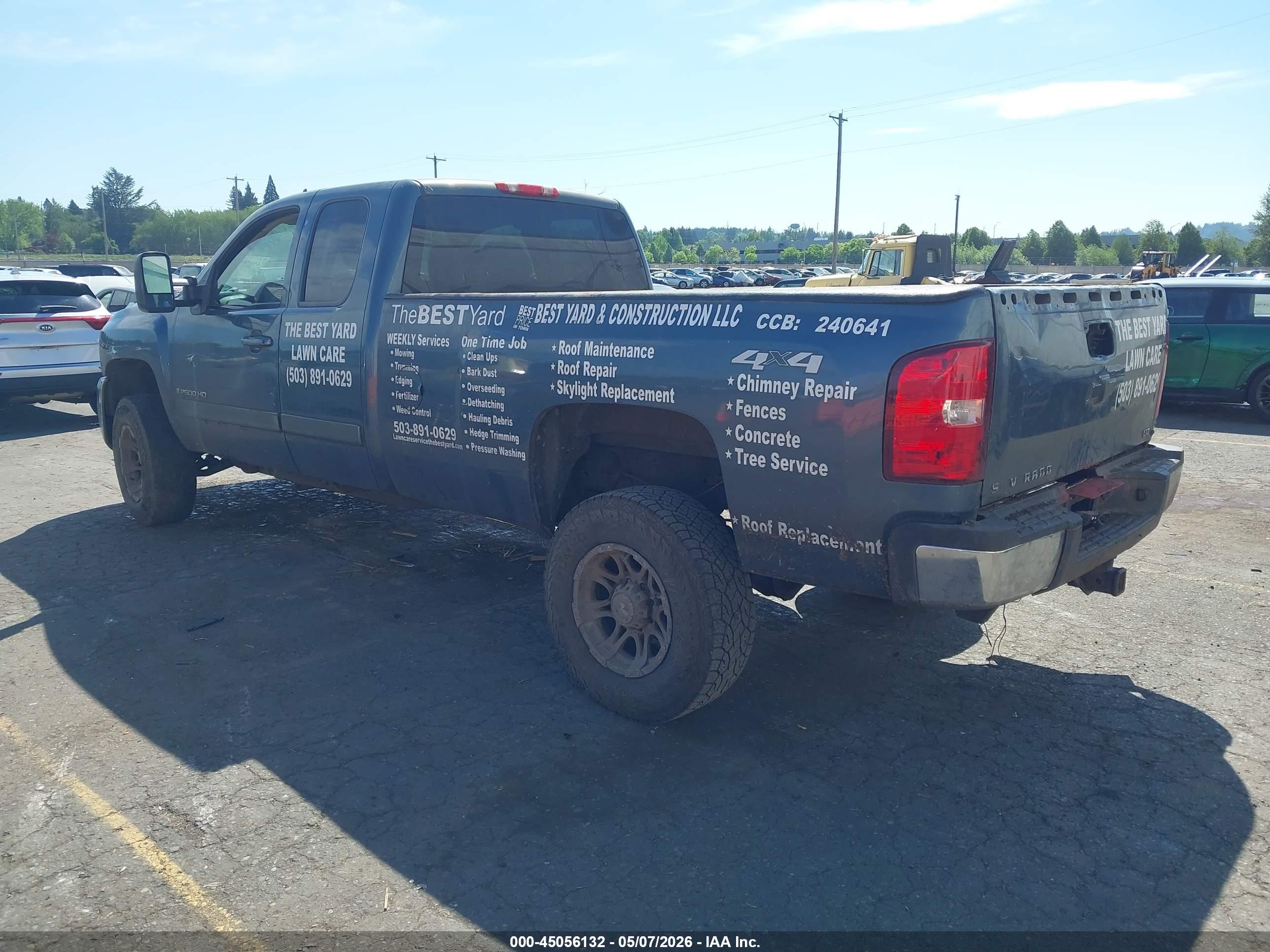 2007 Chevrolet Silverado 2500hd Ltz Light Blue vin: 1GCHK29697E603042