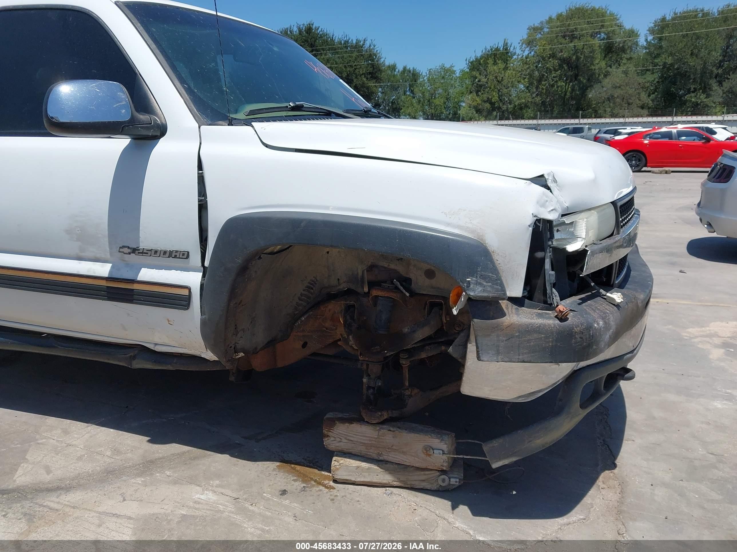2002 Chevrolet Silverado 2500hd Ls White vin: 1GCHK29G12E183763
