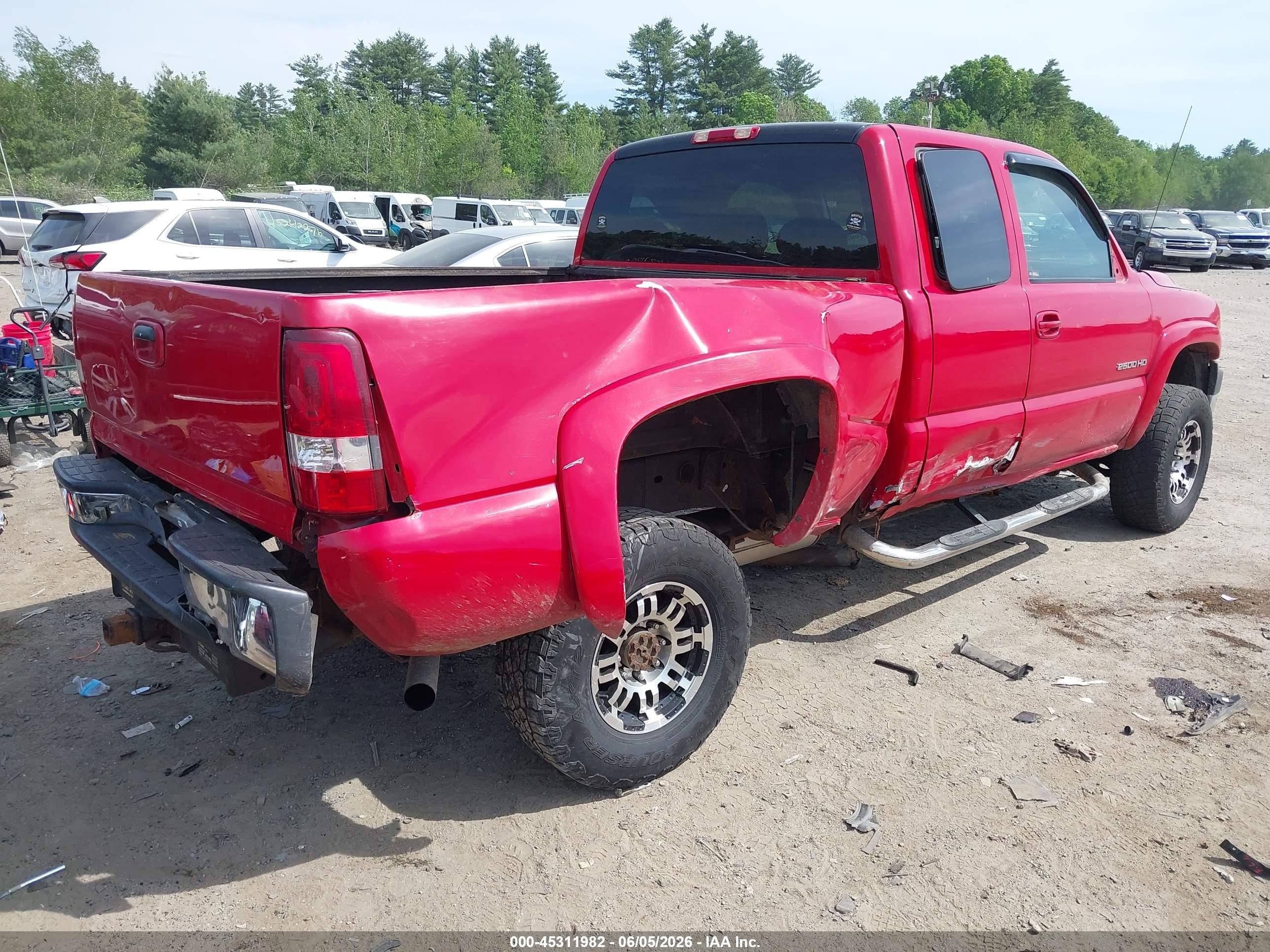 2001 Chevrolet Silverado 2500hd Ls Red vin: 1GCHK29G91E311357
