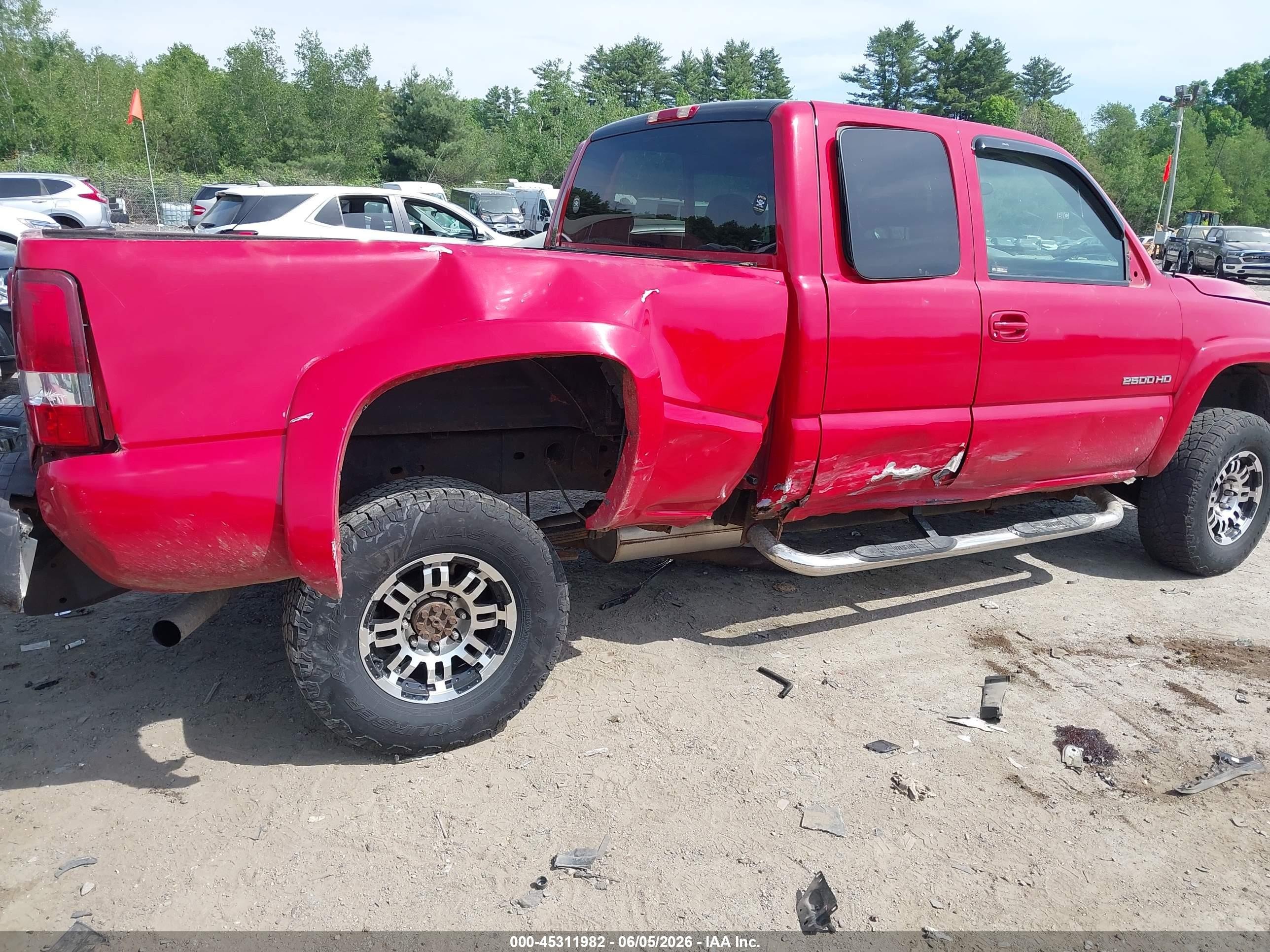2001 Chevrolet Silverado 2500hd Ls Red vin: 1GCHK29G91E311357
