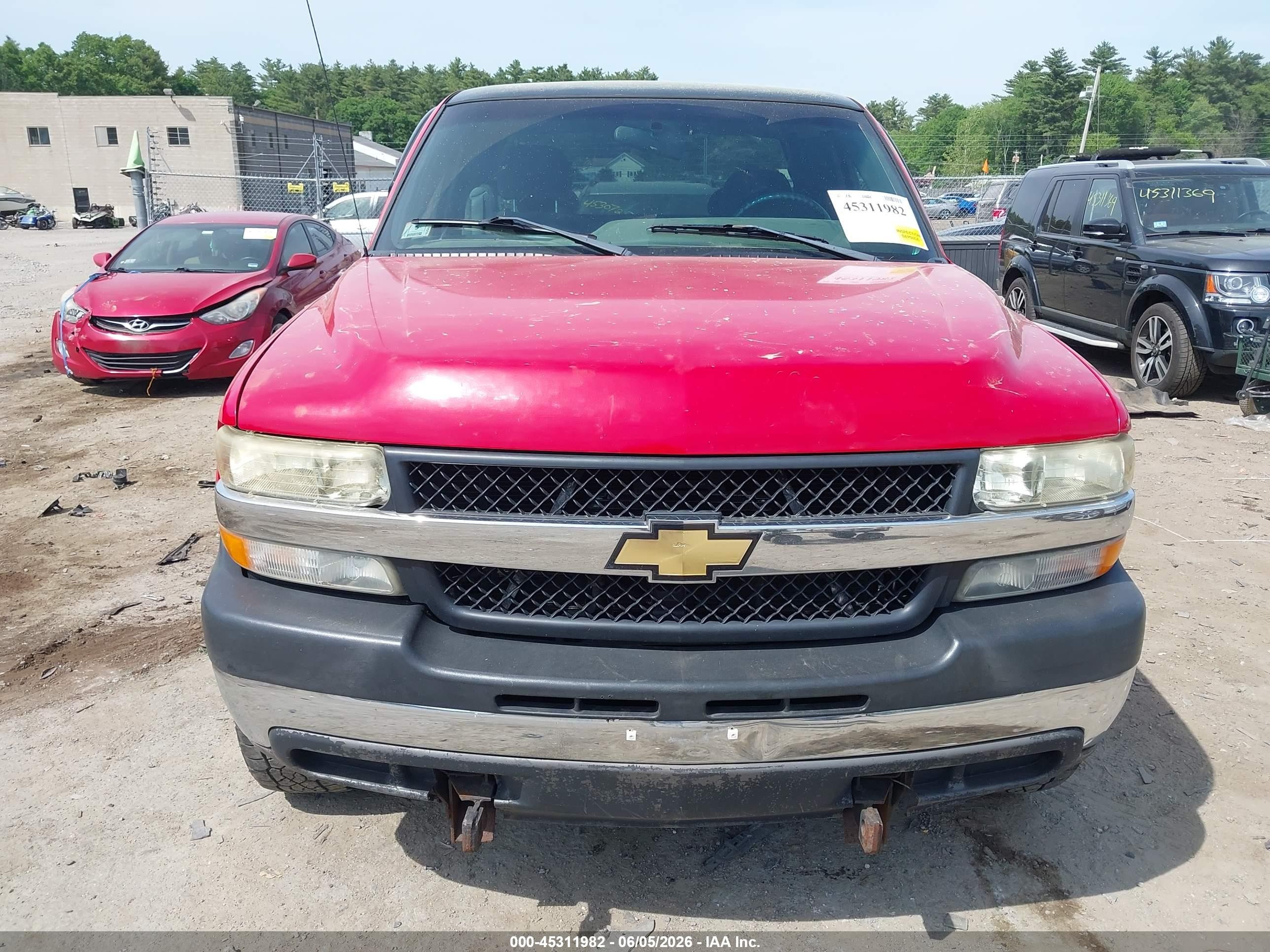 2001 Chevrolet Silverado 2500hd Ls Red vin: 1GCHK29G91E311357