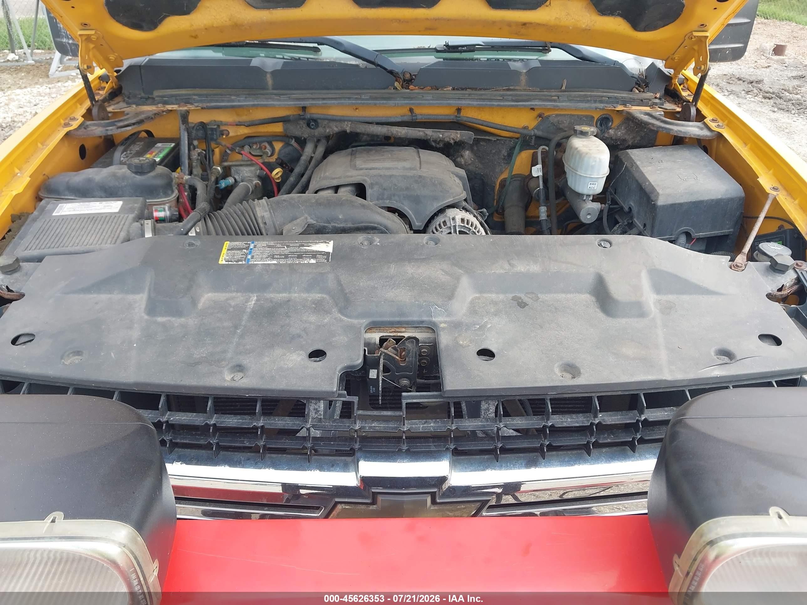 2007 Chevrolet Silverado 2500hd Lt1 Yellow vin: 1GCHK29K07E579243