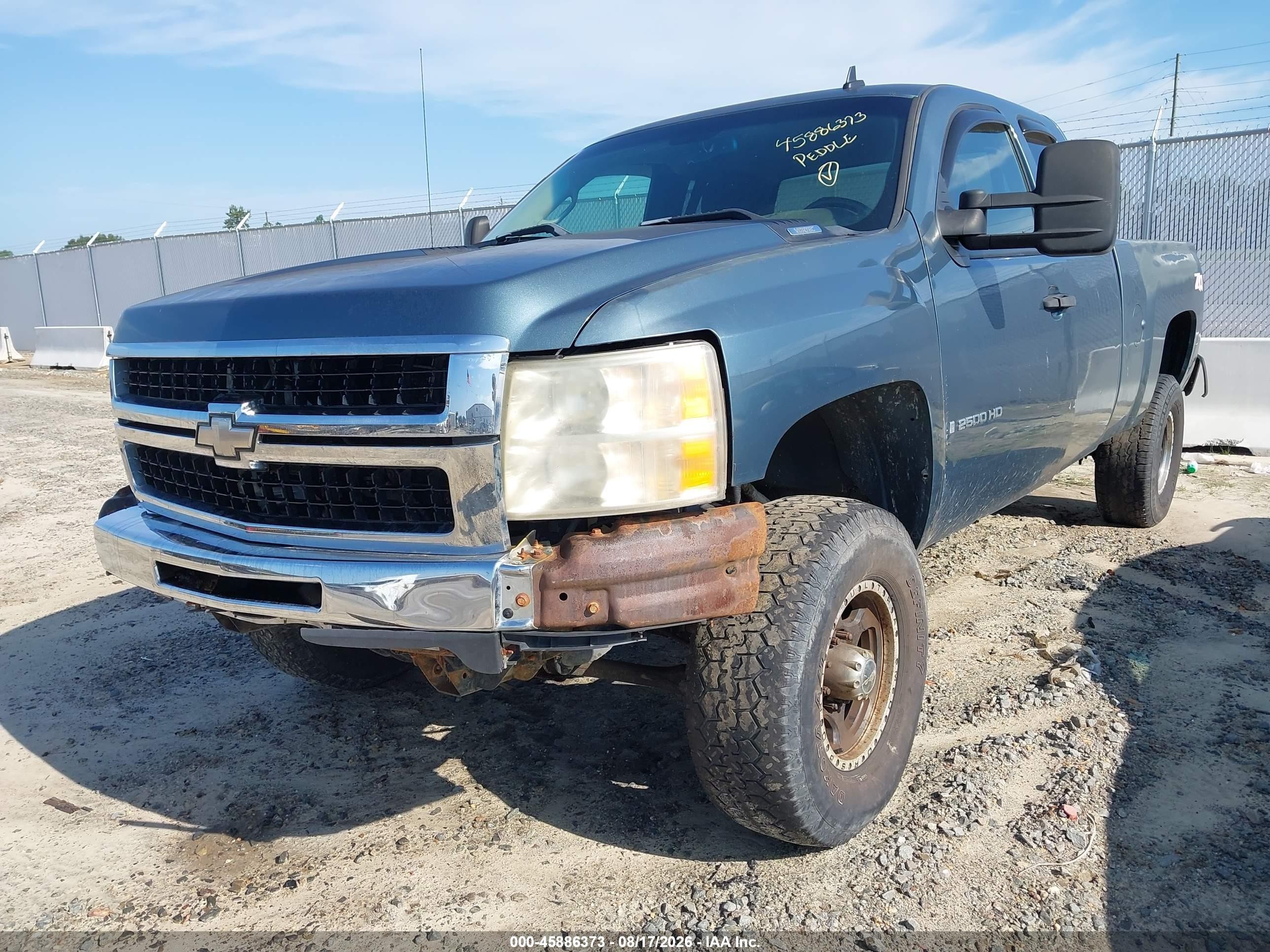 2007 Chevrolet Silverado 2500hd Lt1 Blue vin: 1GCHK29K47E508126