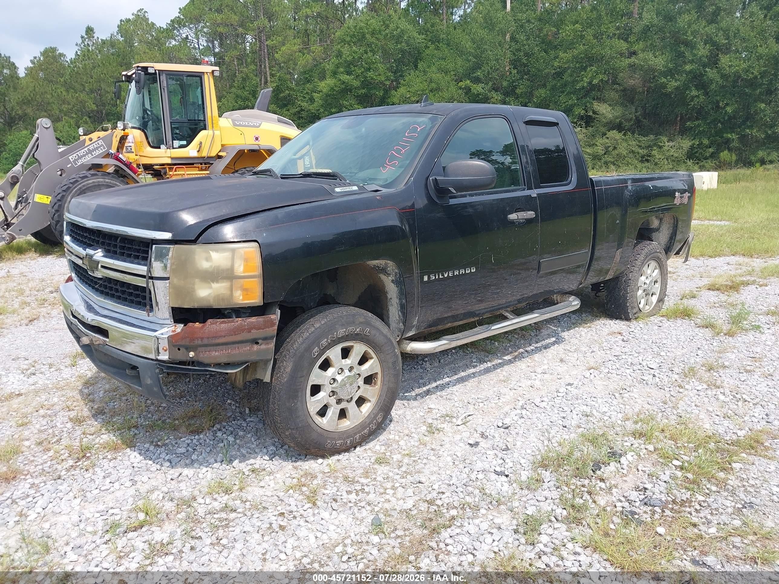 2007 Chevrolet Silverado 2500hd Lt1 Black vin: 1GCHK29K47E509664