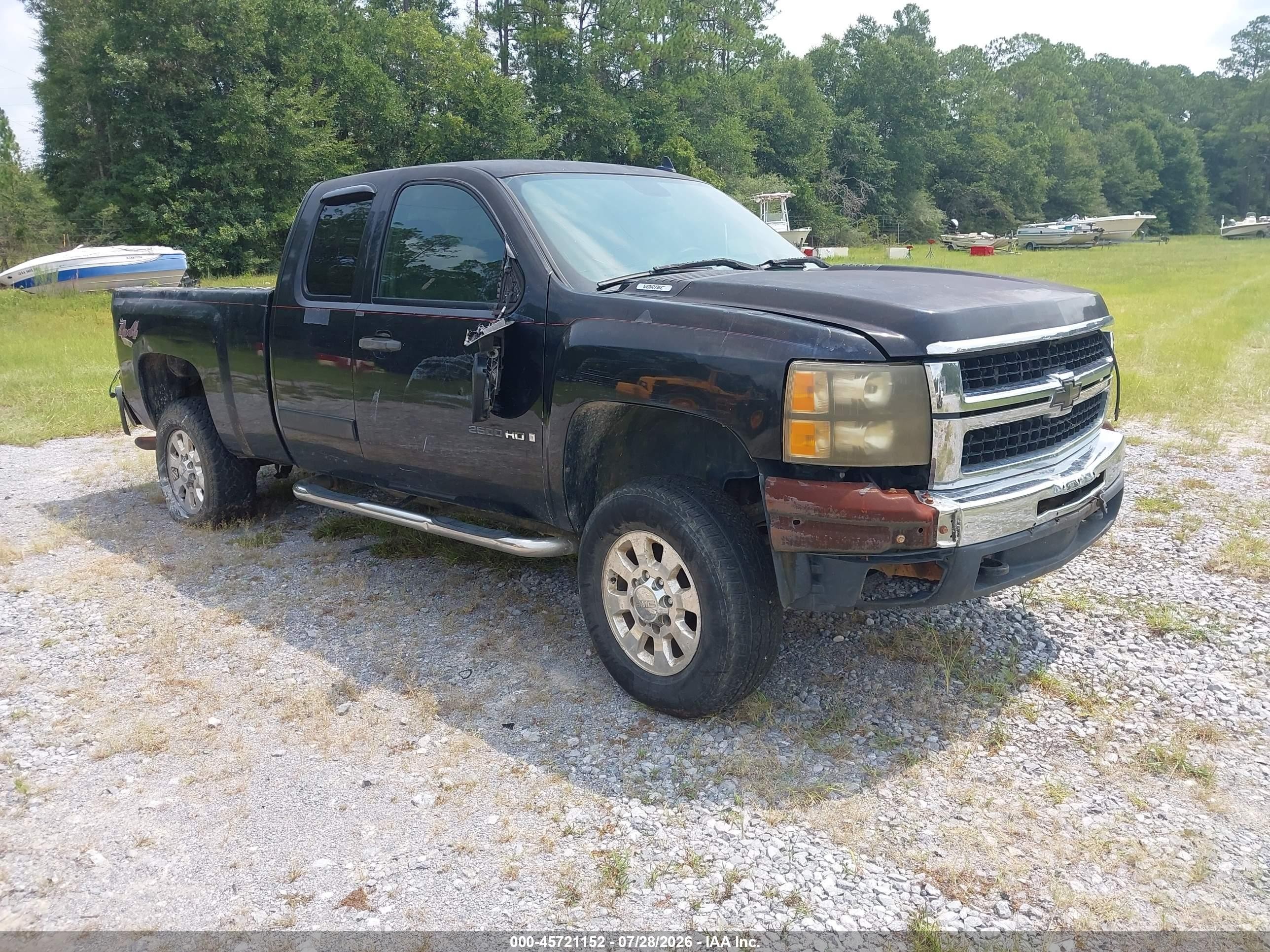 2007 Chevrolet Silverado 2500hd Lt1 Black vin: 1GCHK29K47E509664