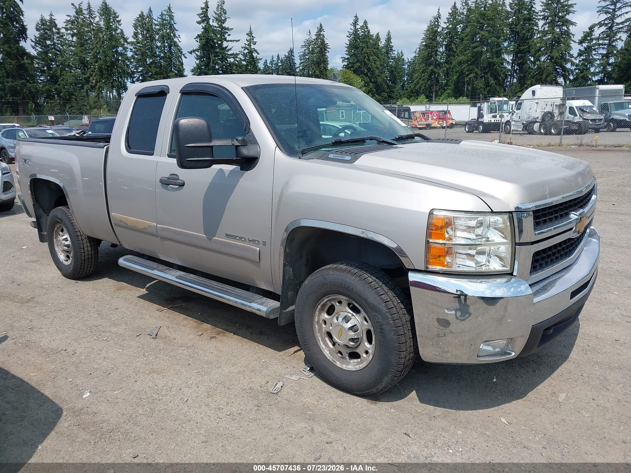 2007 Chevrolet Silverado 2500hd Lt1 Gray vin: 1GCHK29K47E567127