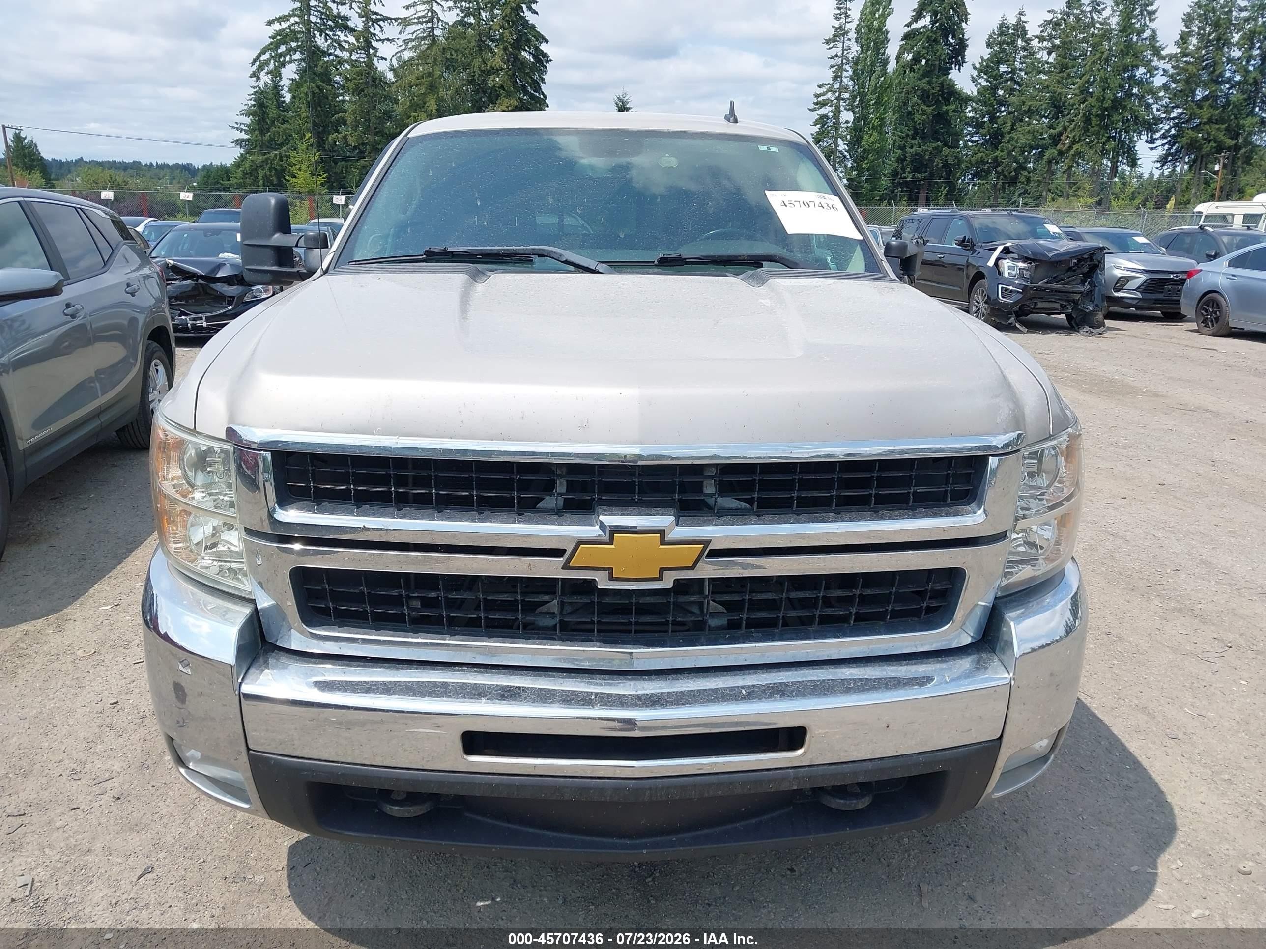 2007 Chevrolet Silverado 2500hd Lt1 Gray vin: 1GCHK29K47E567127