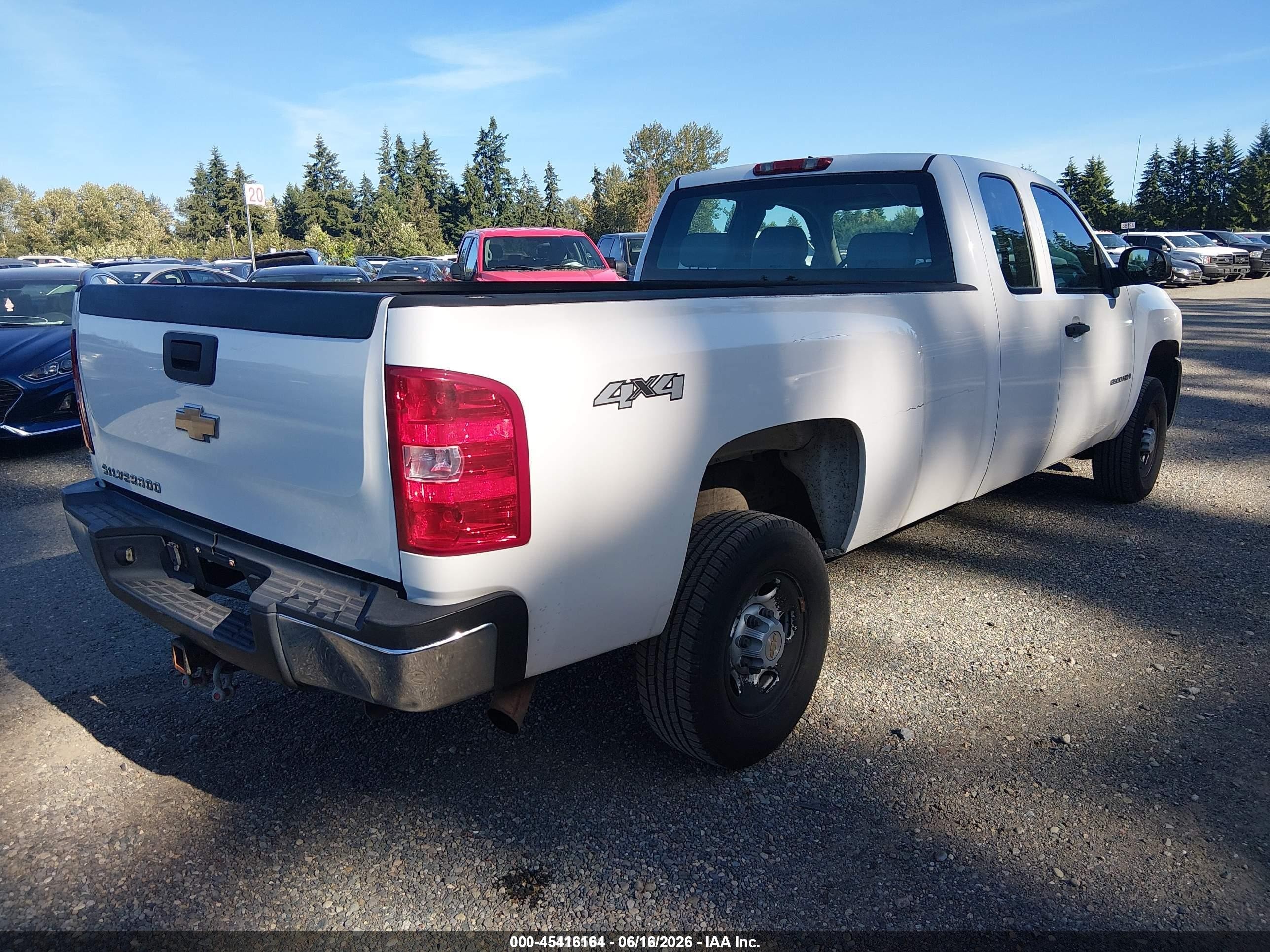 2008 Chevrolet Silverado 2500hd Work Truck White vin: 1GCHK29K48E178974