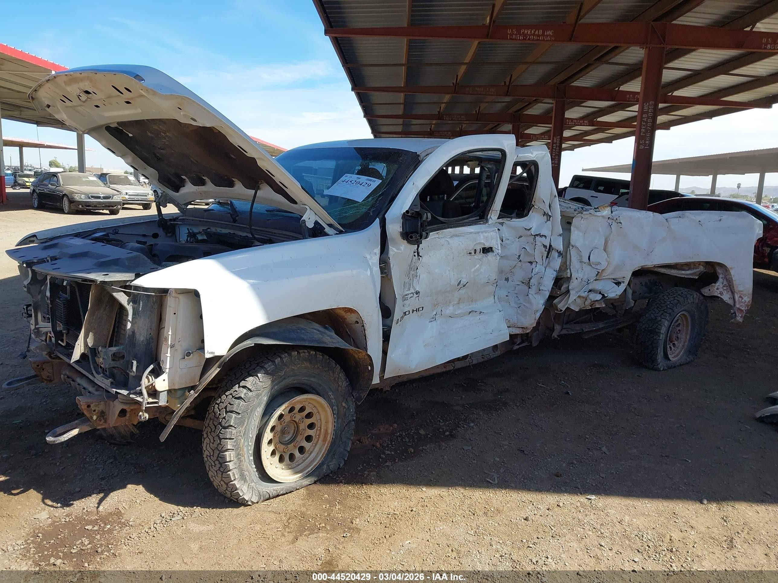 2008 Chevrolet Silverado 2500hd Work Truck White vin: 1GCHK29KX8E211735