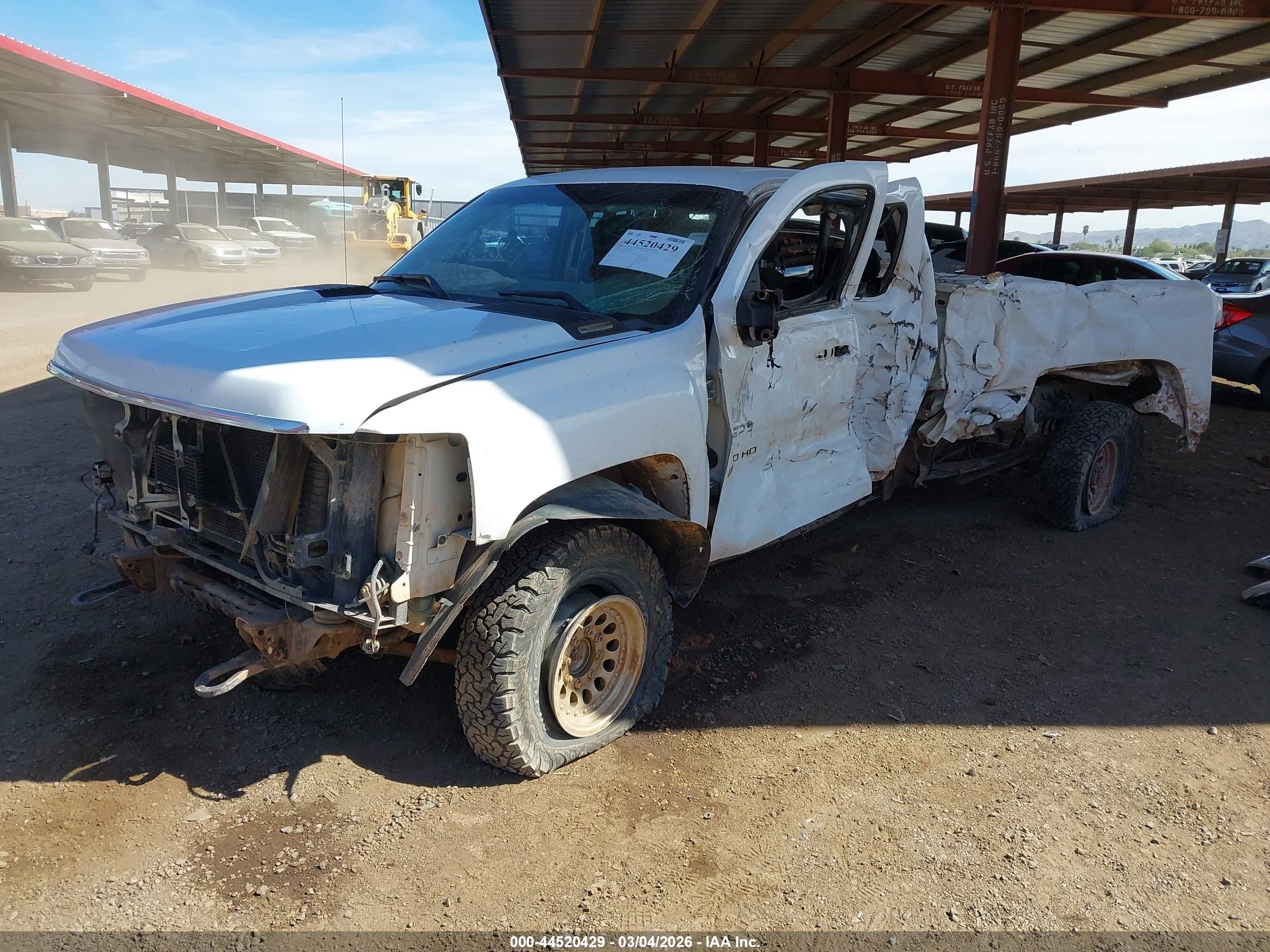 2008 Chevrolet Silverado 2500hd Work Truck White vin: 1GCHK29KX8E211735