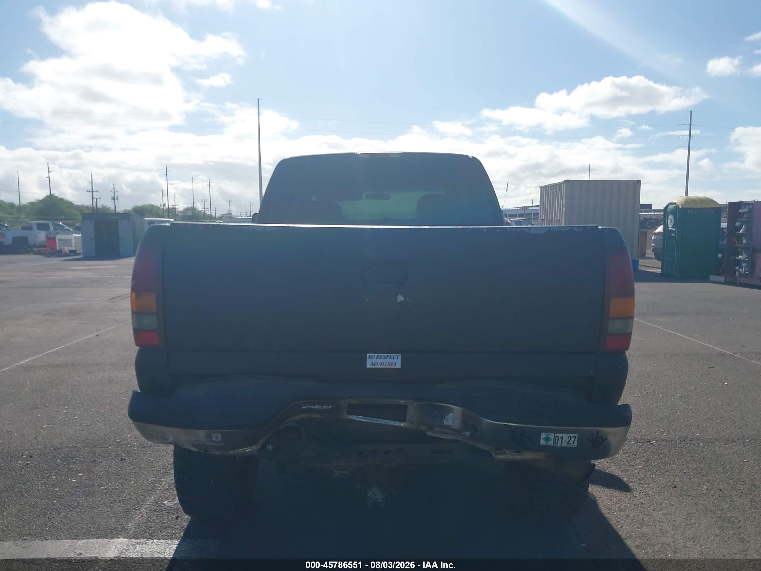 2002 Chevrolet Silverado 2500hd Ls Black vin: 1GCHK29U22E221099