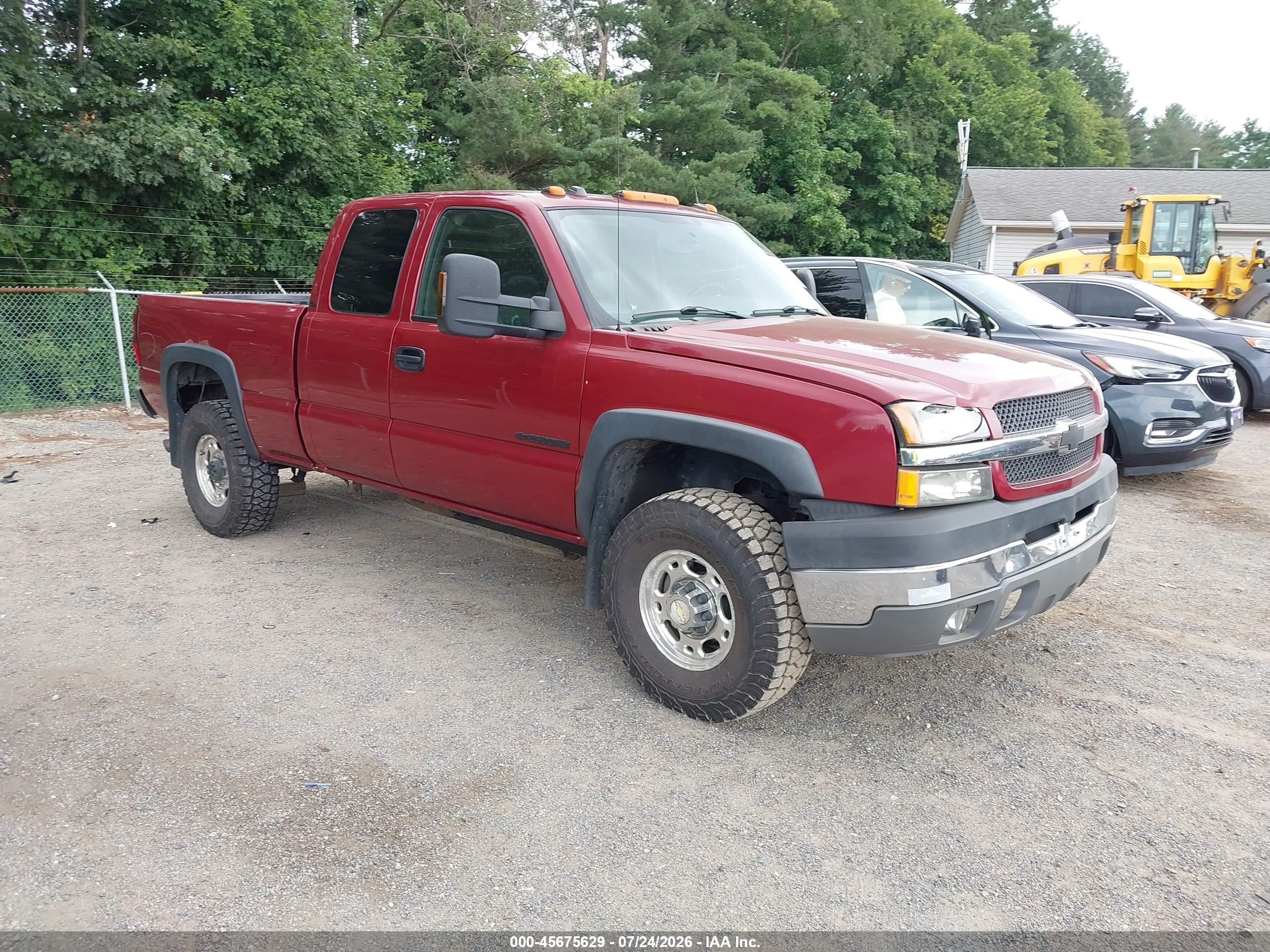2004 Chevrolet Silverado 2500hd Lt Red vin: 1GCHK29U34E260397