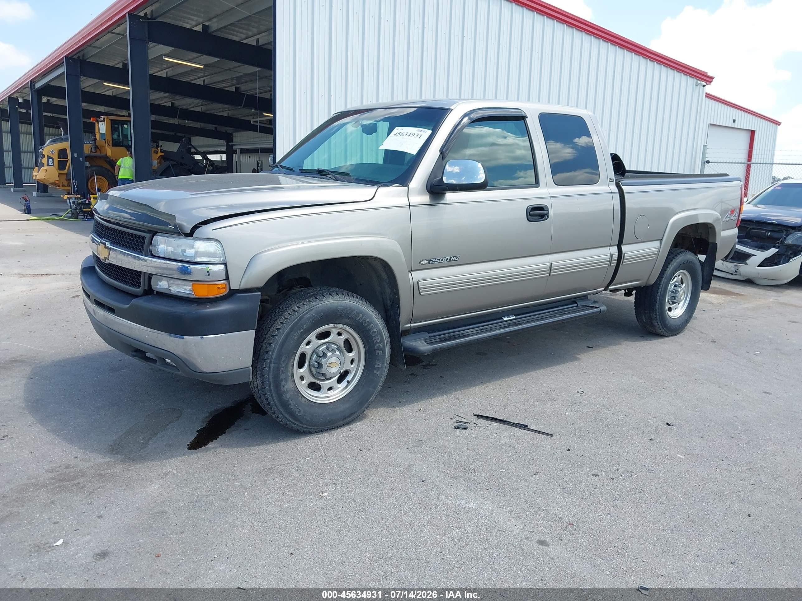 2001 Chevrolet Silverado 2500hd Lt Gray vin: 1GCHK29U41E145366