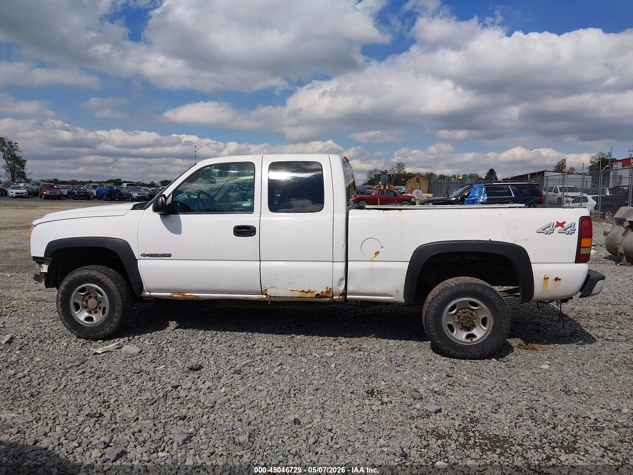 2005 Chevrolet Silverado 2500hd Work Truck White vin: 1GCHK29U45E280479