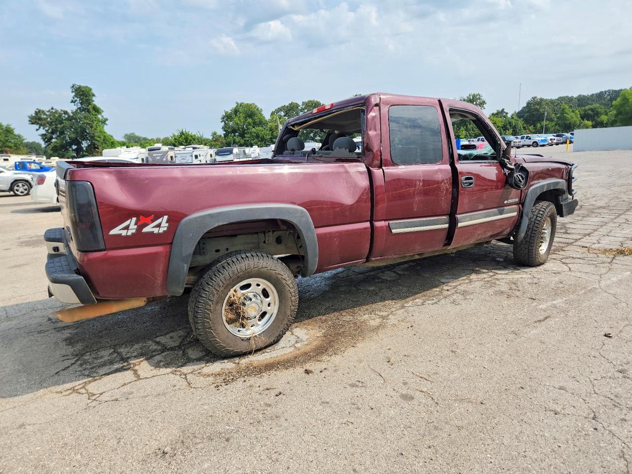 2003 Chevrolet Silverado K2500 Heavy Duty Burgundy vin: 1GCHK29U53E210826
