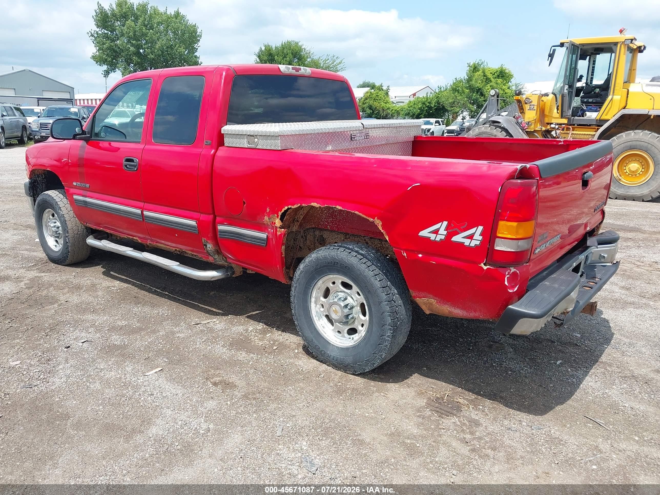 2001 Chevrolet Silverado 2500hd Lt Red vin: 1GCHK29U61Z267364