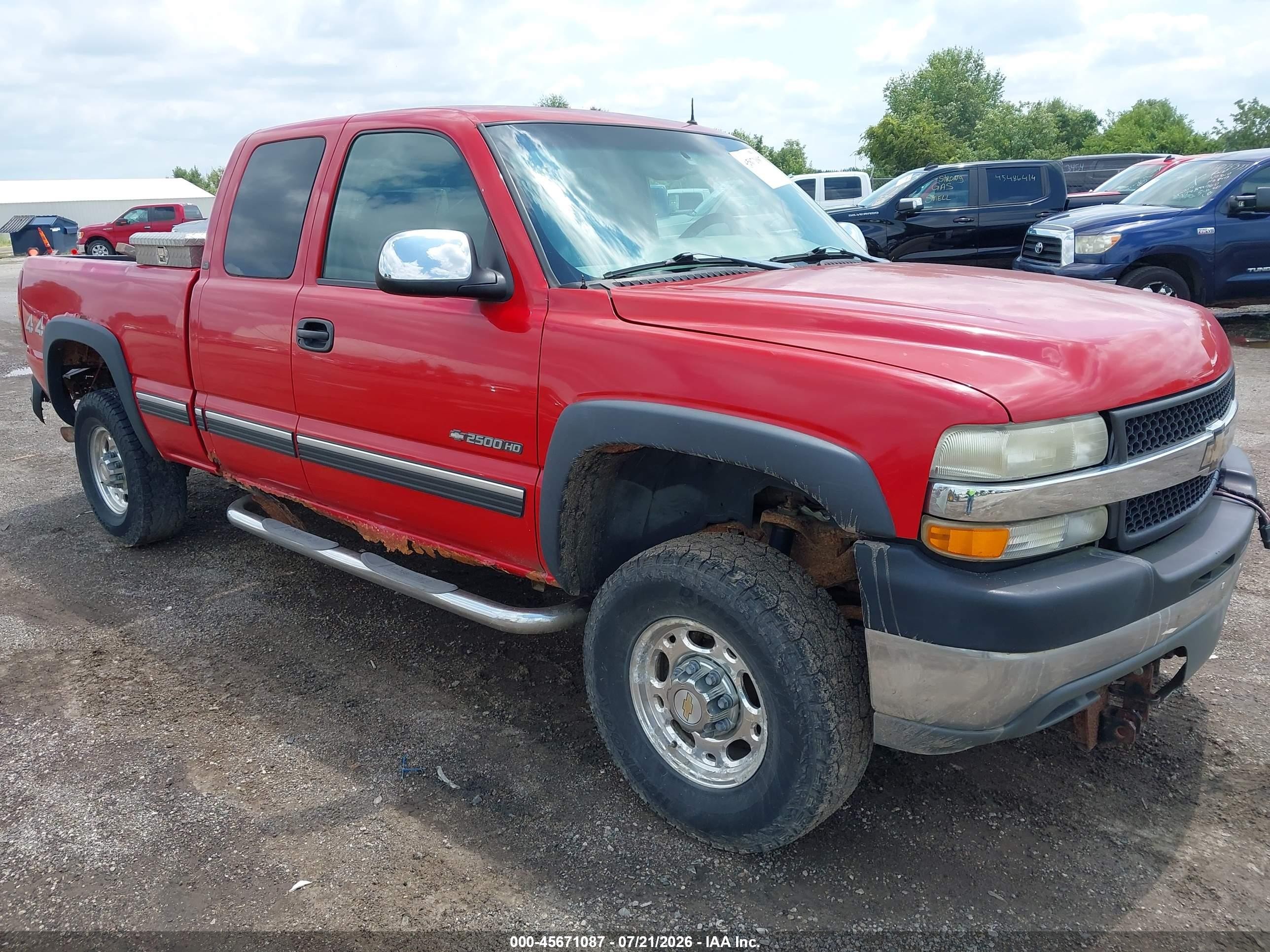 2001 Chevrolet Silverado 2500hd Lt Red vin: 1GCHK29U61Z267364