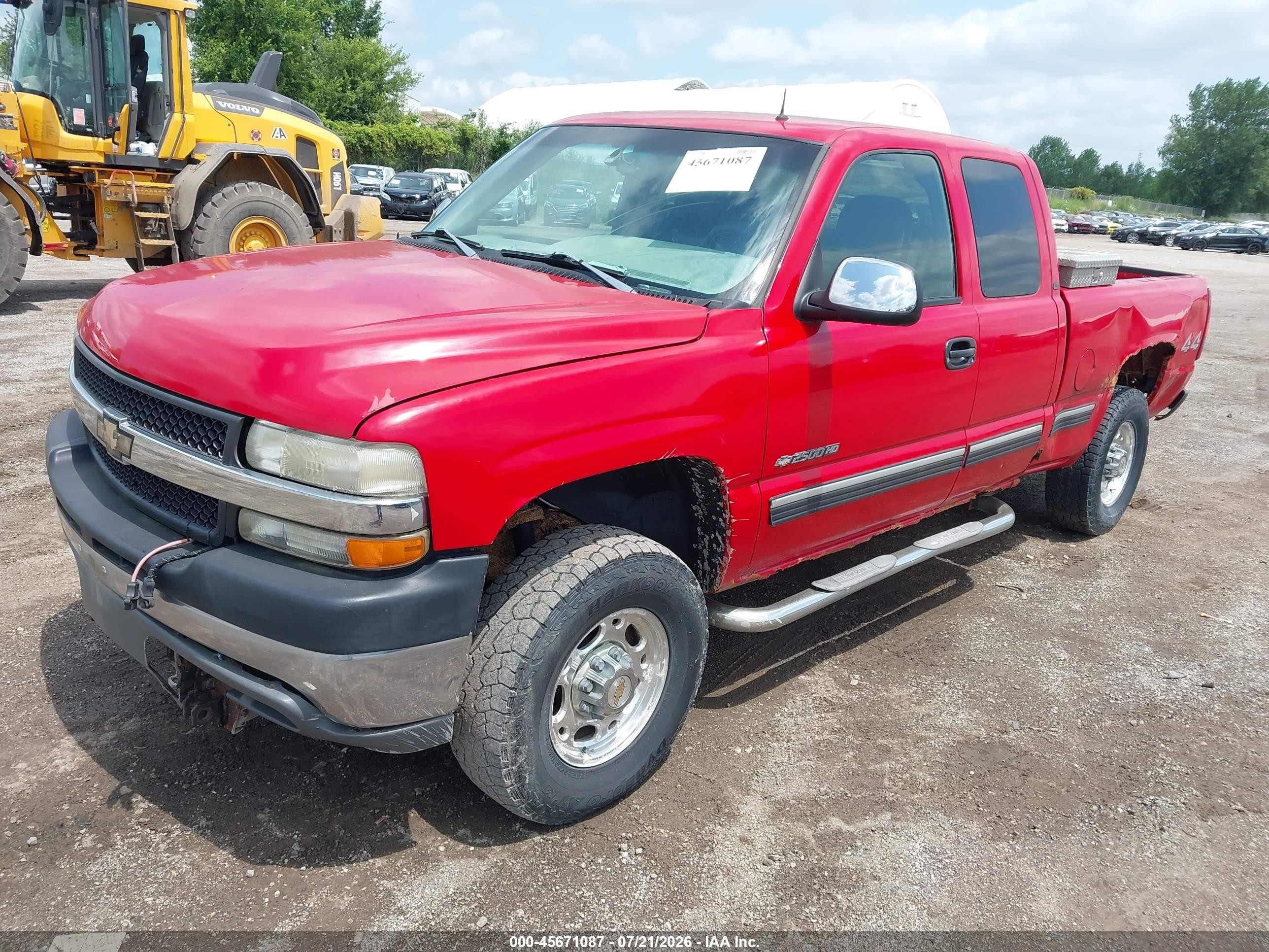 2001 Chevrolet Silverado 2500hd Lt Red vin: 1GCHK29U61Z267364
