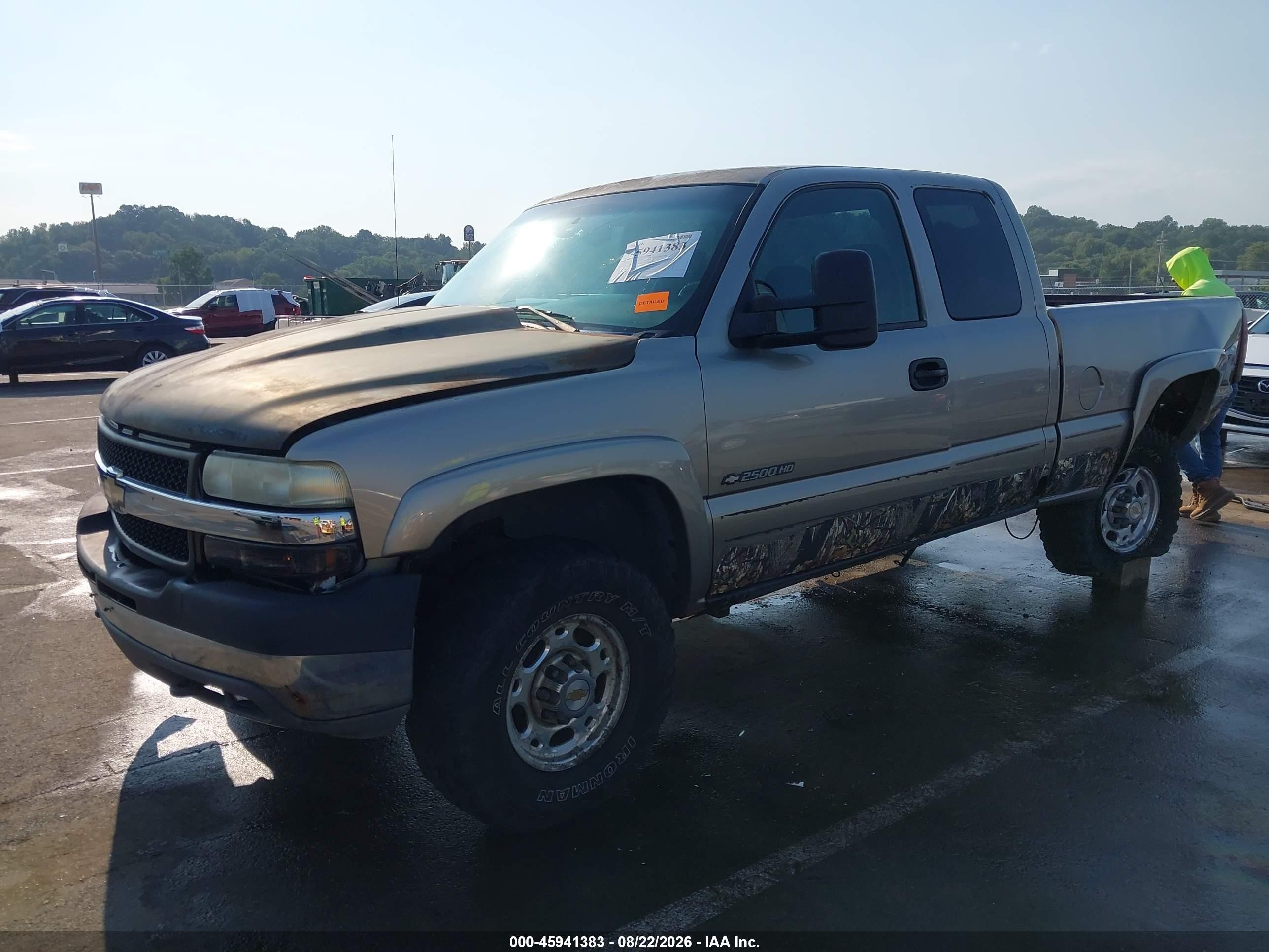 2002 Chevrolet Silverado 2500hd Ls Silver vin: 1GCHK29U62E229741