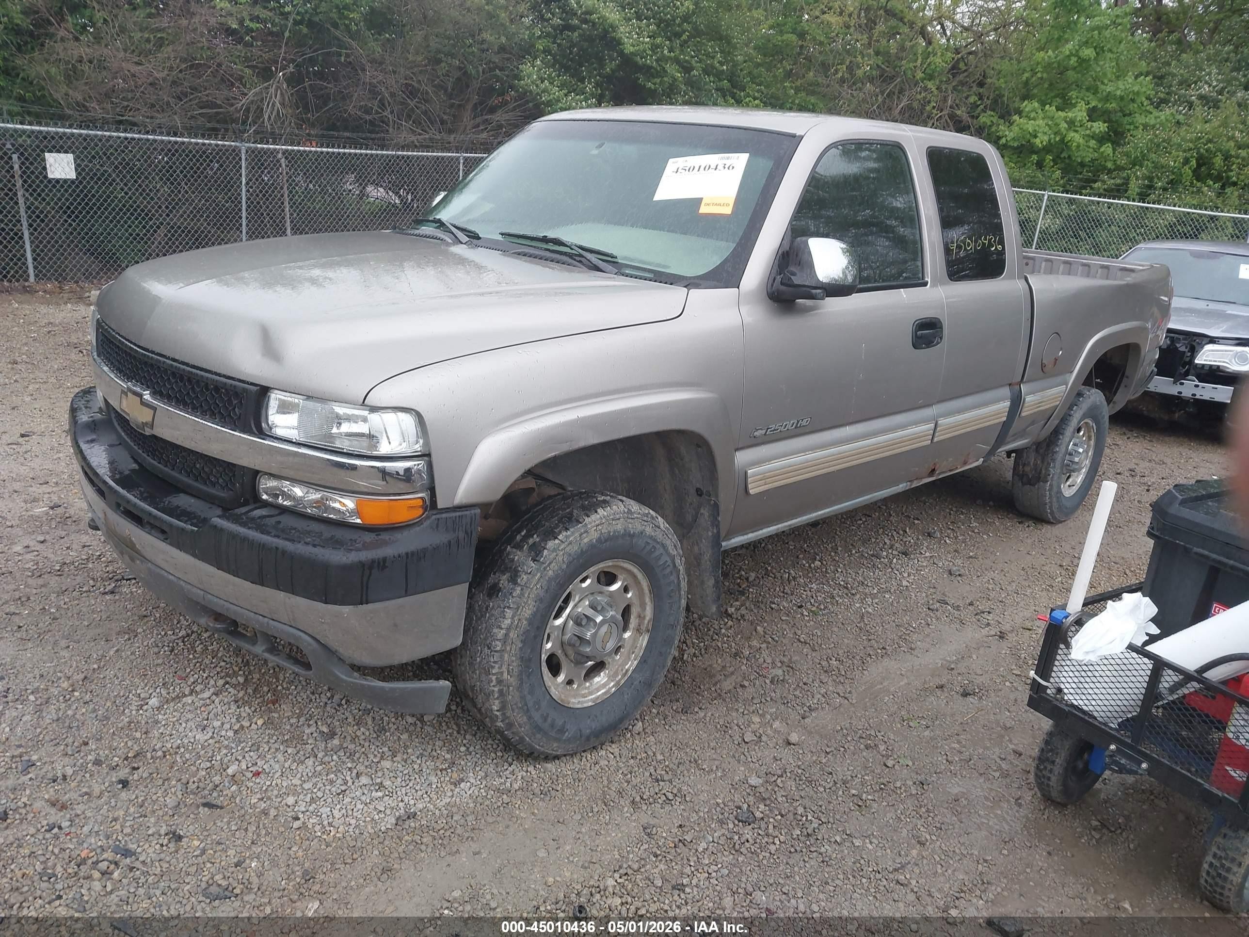 2002 Chevrolet Silverado 2500hd Ls Gray vin: 1GCHK29UX2E197621