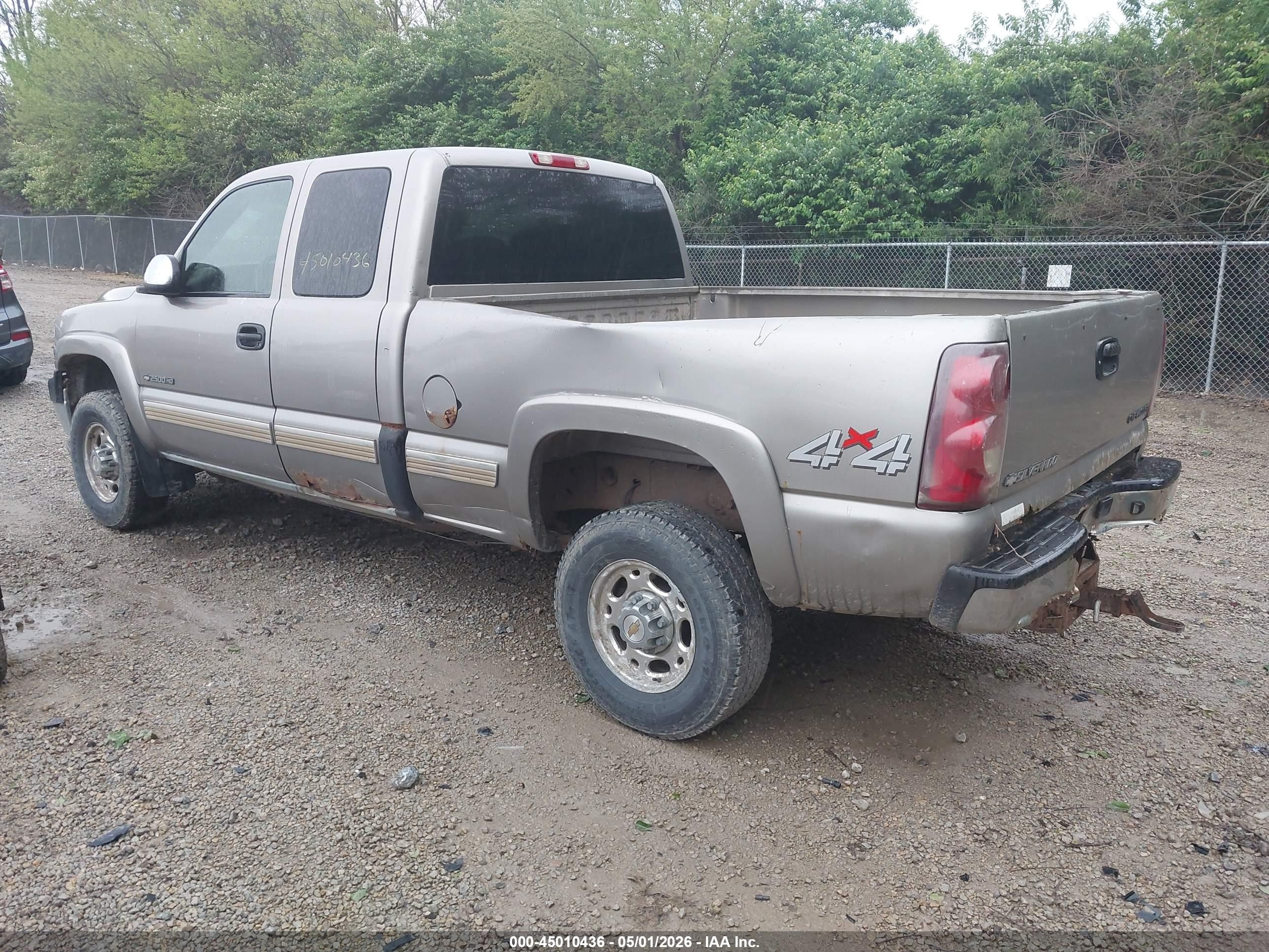2002 Chevrolet Silverado 2500hd Ls Gray vin: 1GCHK29UX2E197621