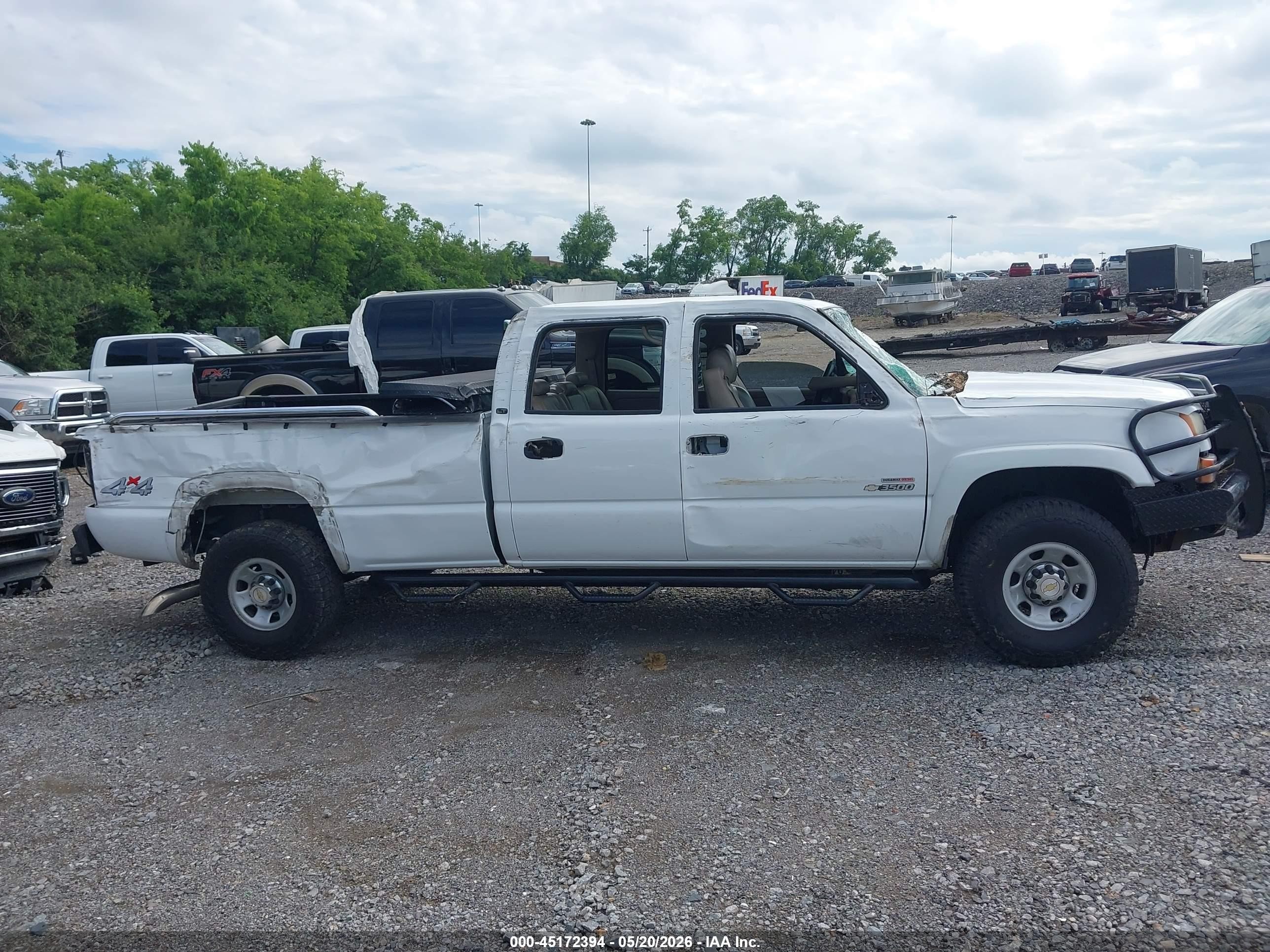 2005 Chevrolet Silverado 3500 Lt White vin: 1GCHK33225F824324