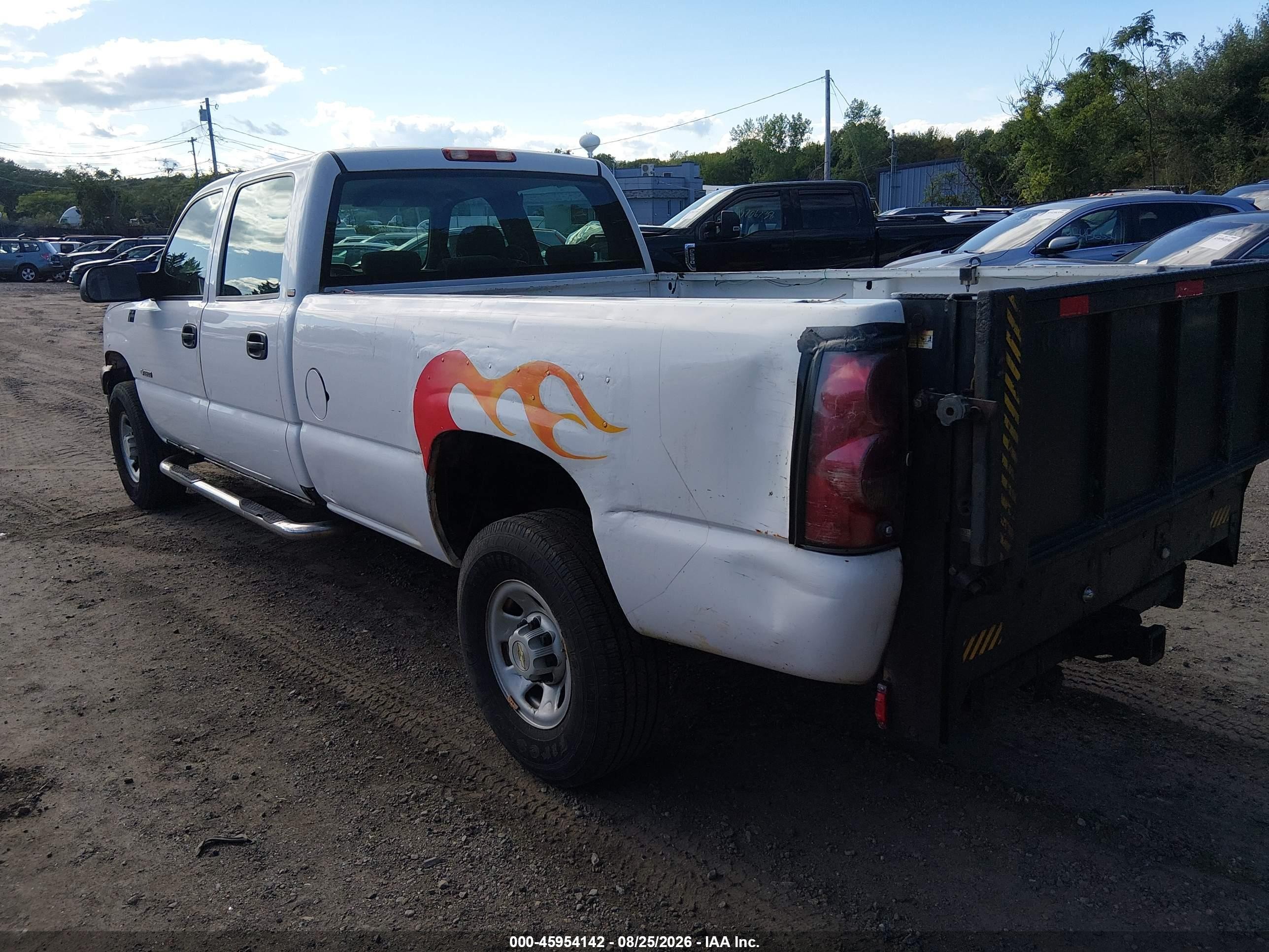 2005 Chevrolet Silverado 3500 Work Truck White vin: 1GCHK33U55F937525